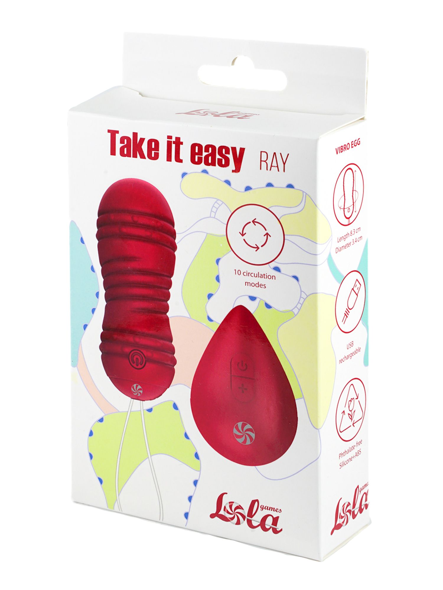 виброшарики с циркуляцией на пульте управления take it easy ray wine red 9021-12lola в Москве
