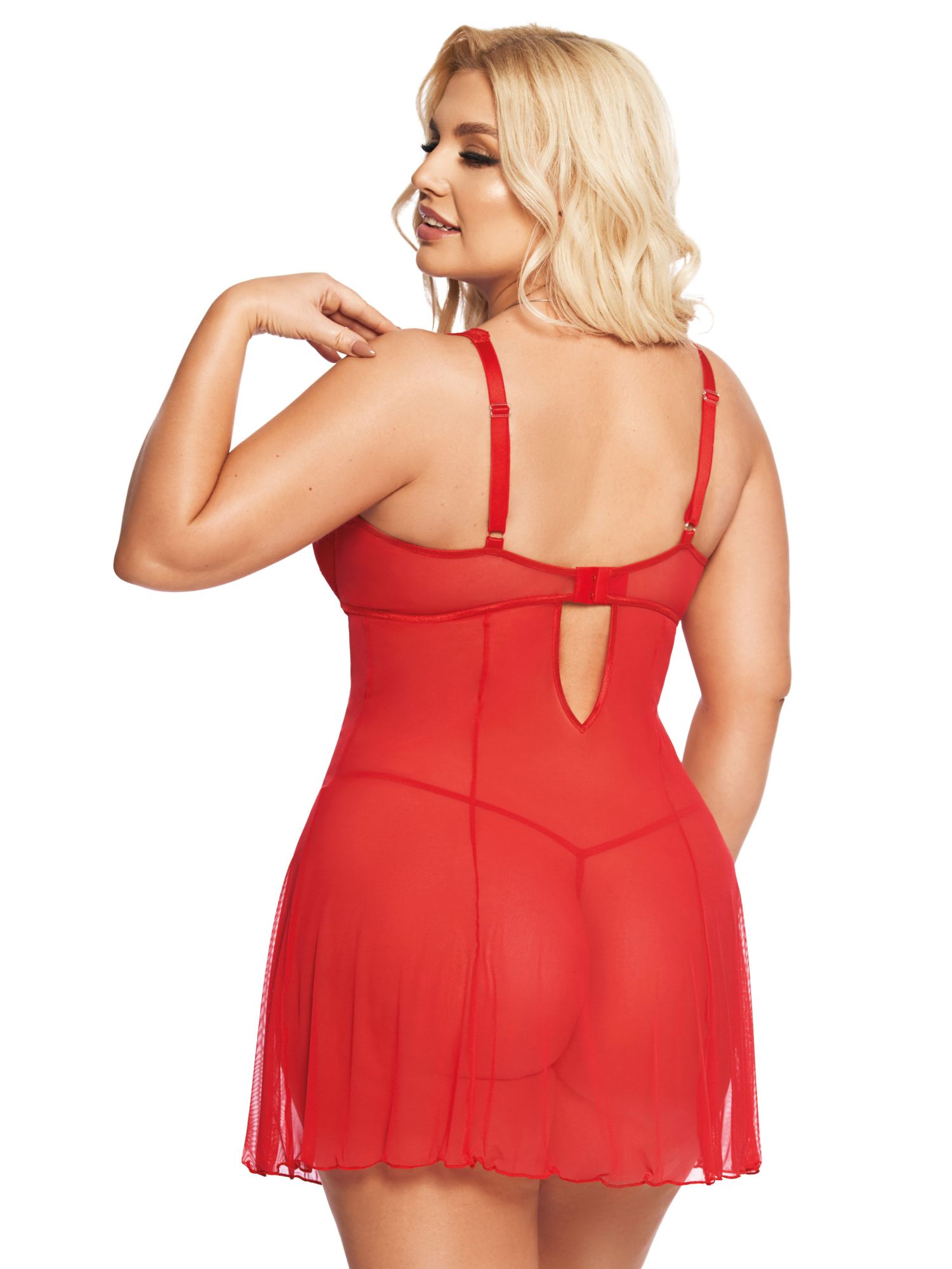 Эротическое комбинация и стринги softline collection berta, красный, xxxl в Москве