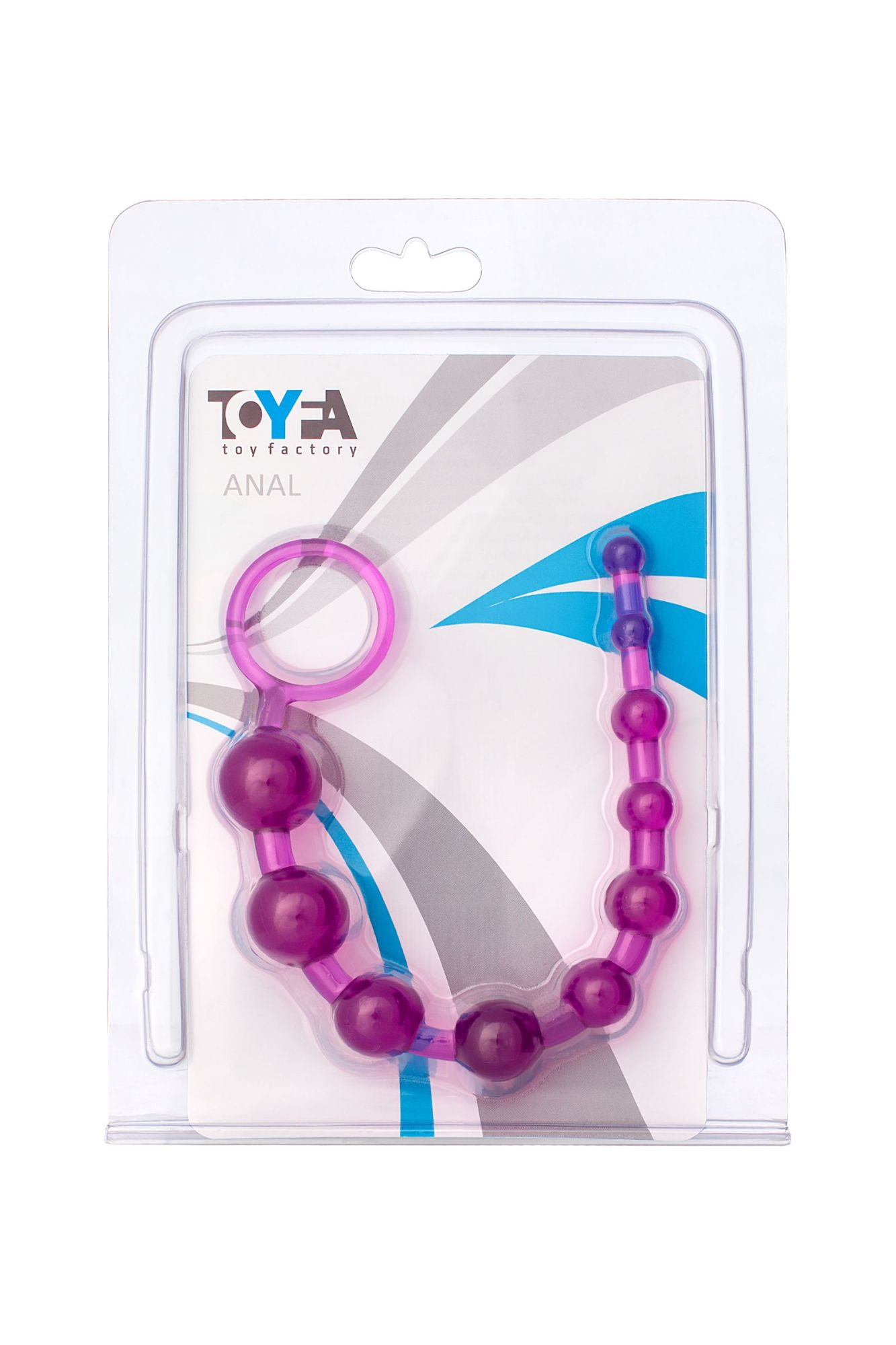 анальная цепочка toyfa, pvc, фиолетовый, 30 см в Москве