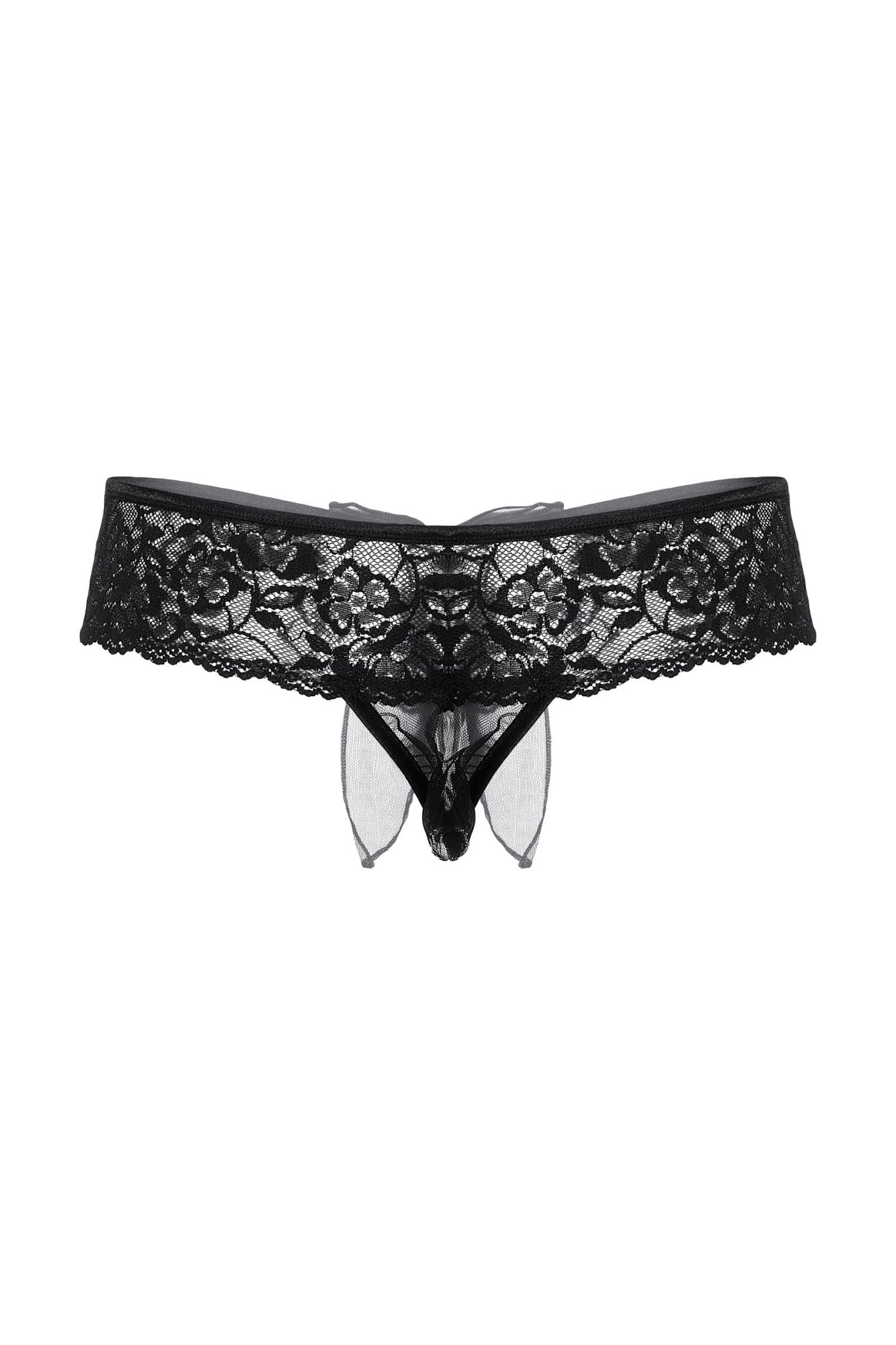 Эротическое шортики с бантиком открытые кружевные softline collection, черный, m/l в Москве