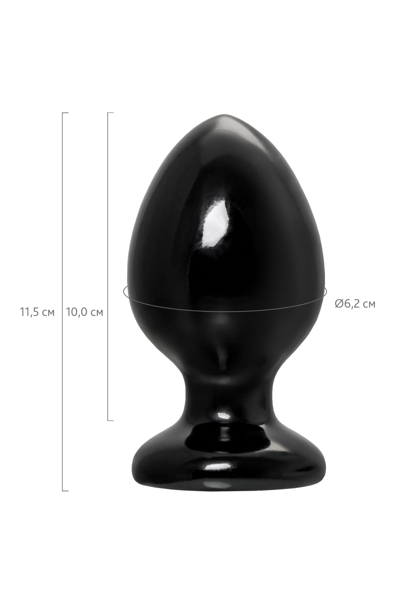 анальная втулка toyfa popo pleasure cetus α, pvc, черная, 11,5 см, ø 6,2 см в Москве