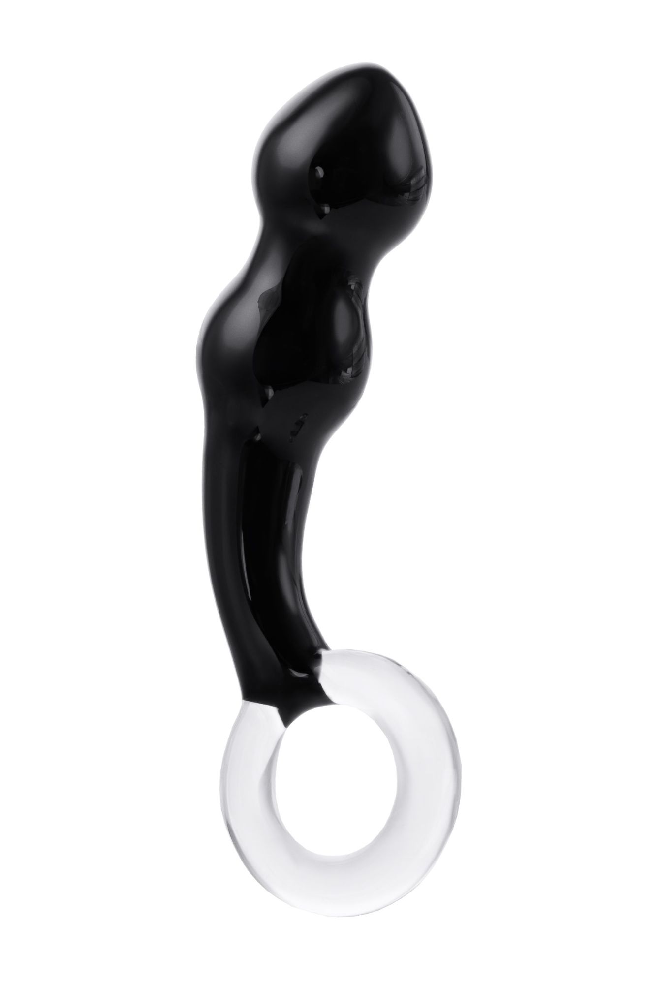 стимулятор простаты sexus glass, стекло, черный, 17 см в Москве
