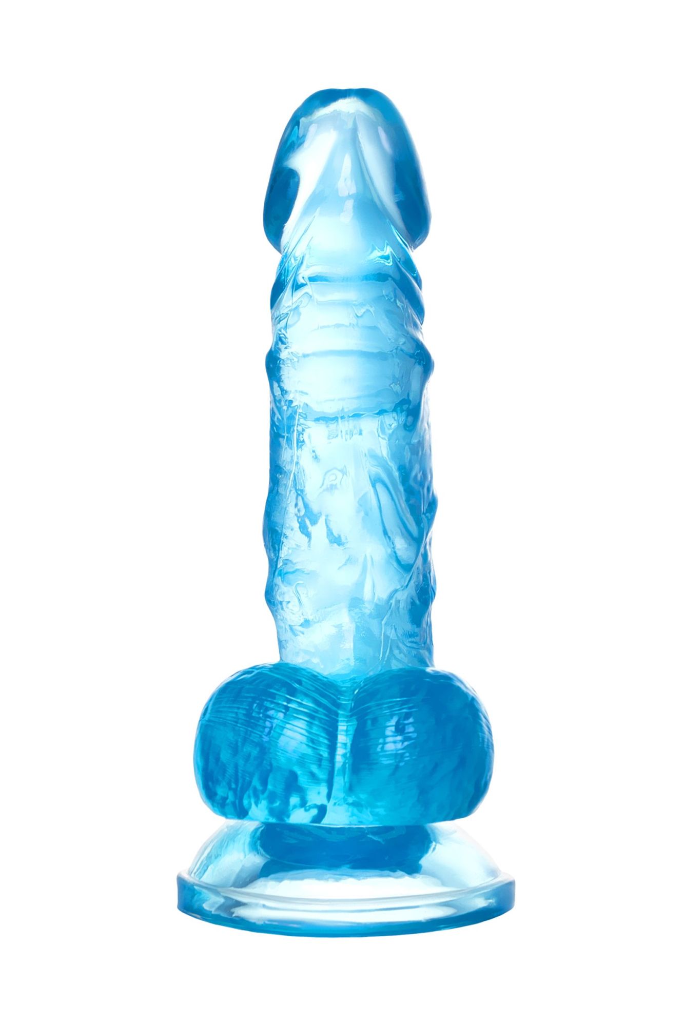 реалистичный фаллоимитатор a-toys by toyfa indy, tpe, голубой, 15,8 см в Москве