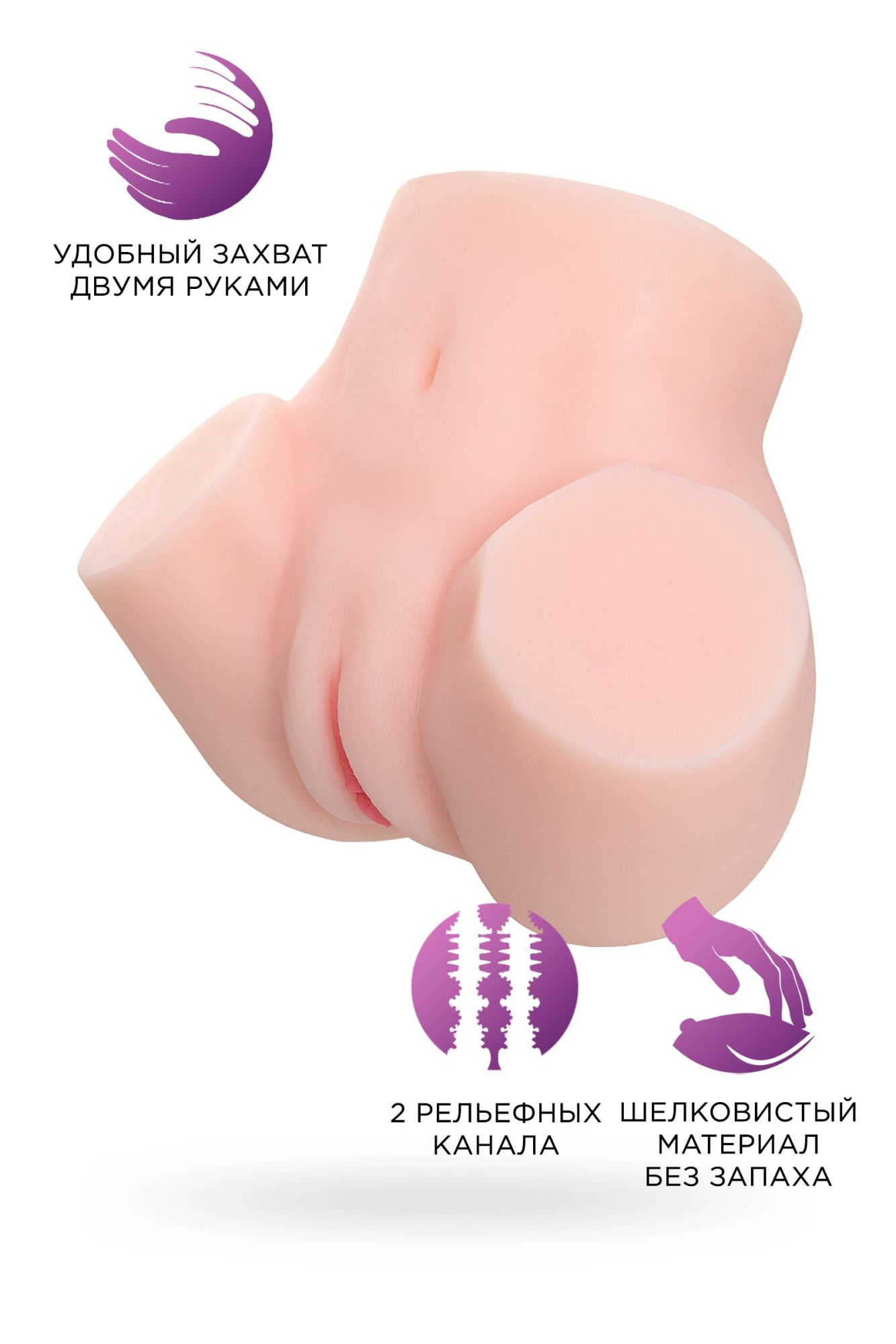мастурбатор реалистичный toyfa juicy pussy adele, tpe, телесный в Москве