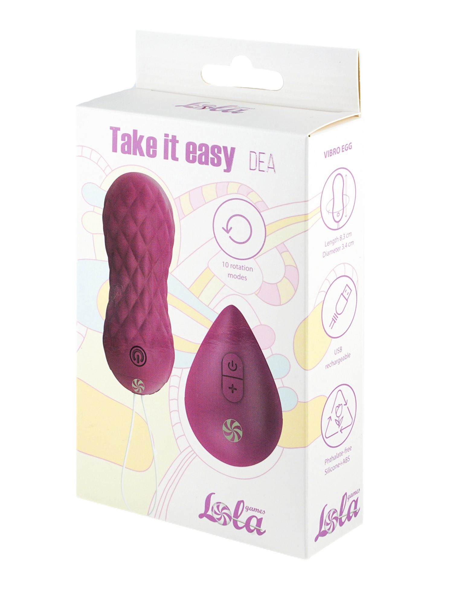 вращающиеся виброшарики на пульте take it easy dea purple 9021-06lola в Москве