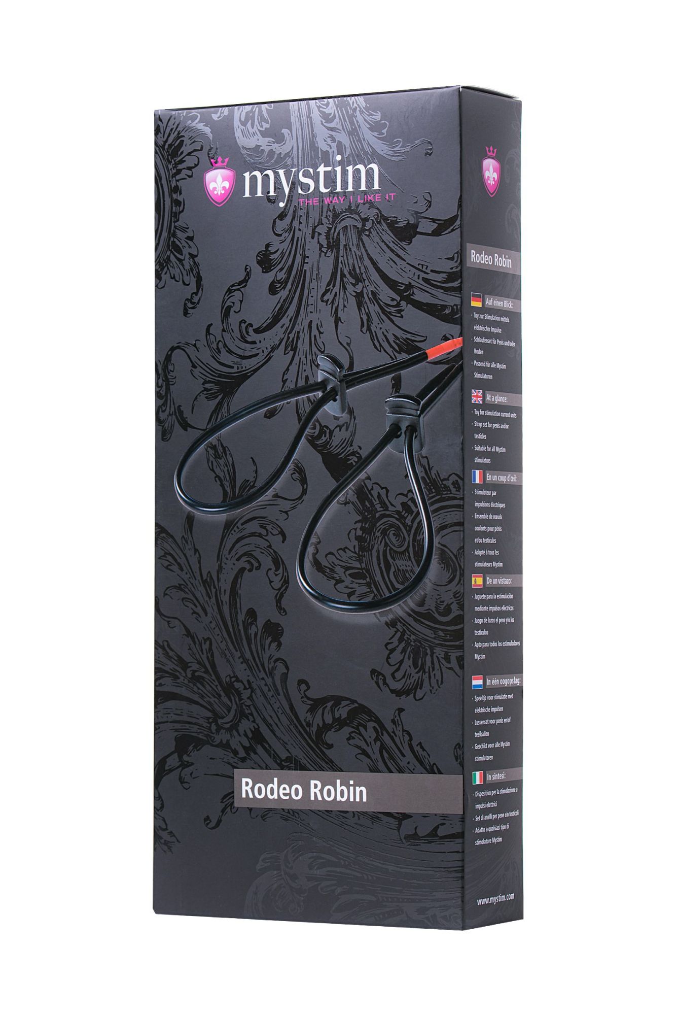 лассо для пениса mystim rodeo robin, электростимуляция, силикон, черный, 42см в Москве
