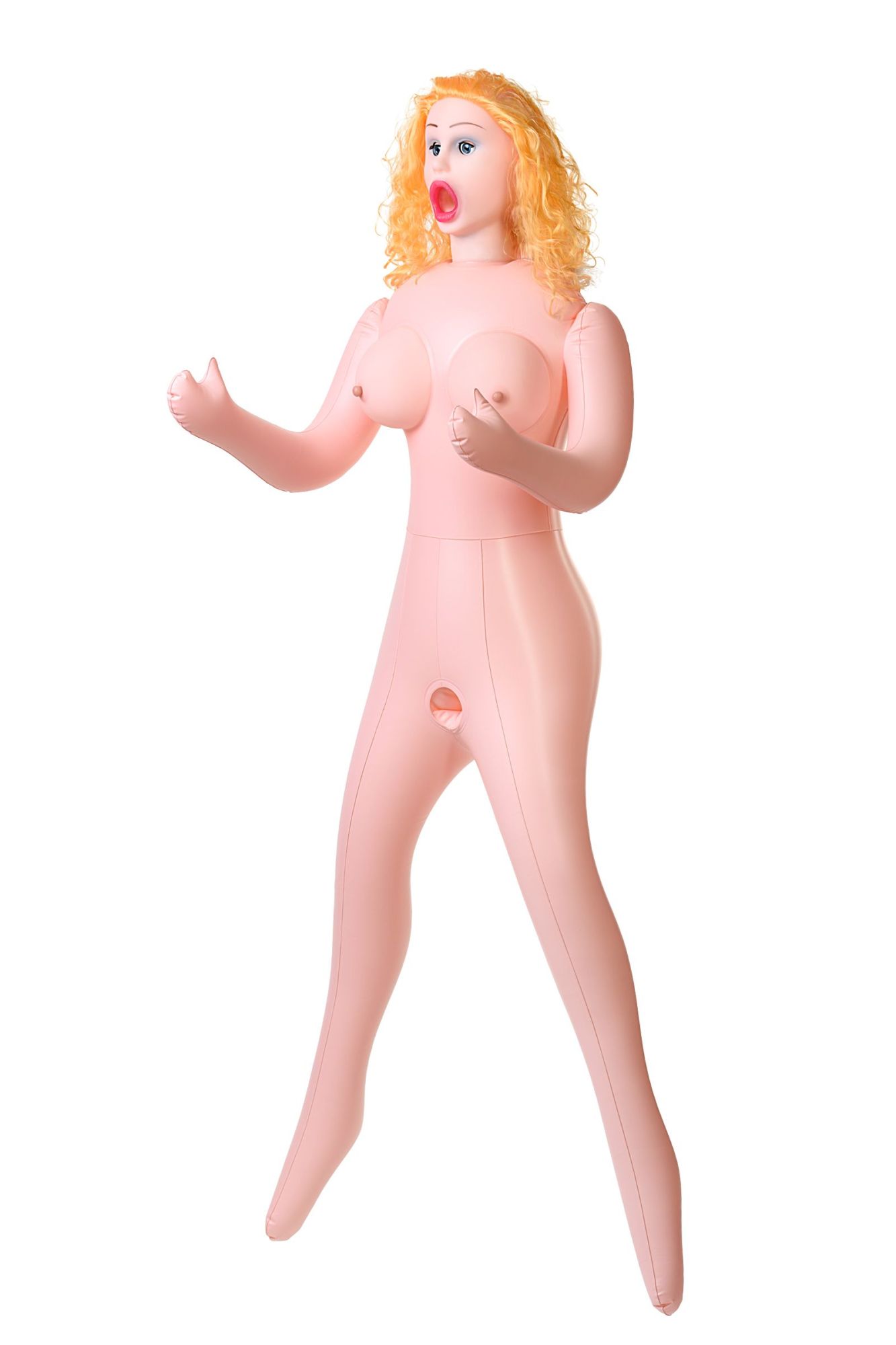 кукла надувная dolls-x by toyfa celine с реалистичной головой, блондинка, с тремя отверстиями в Москве