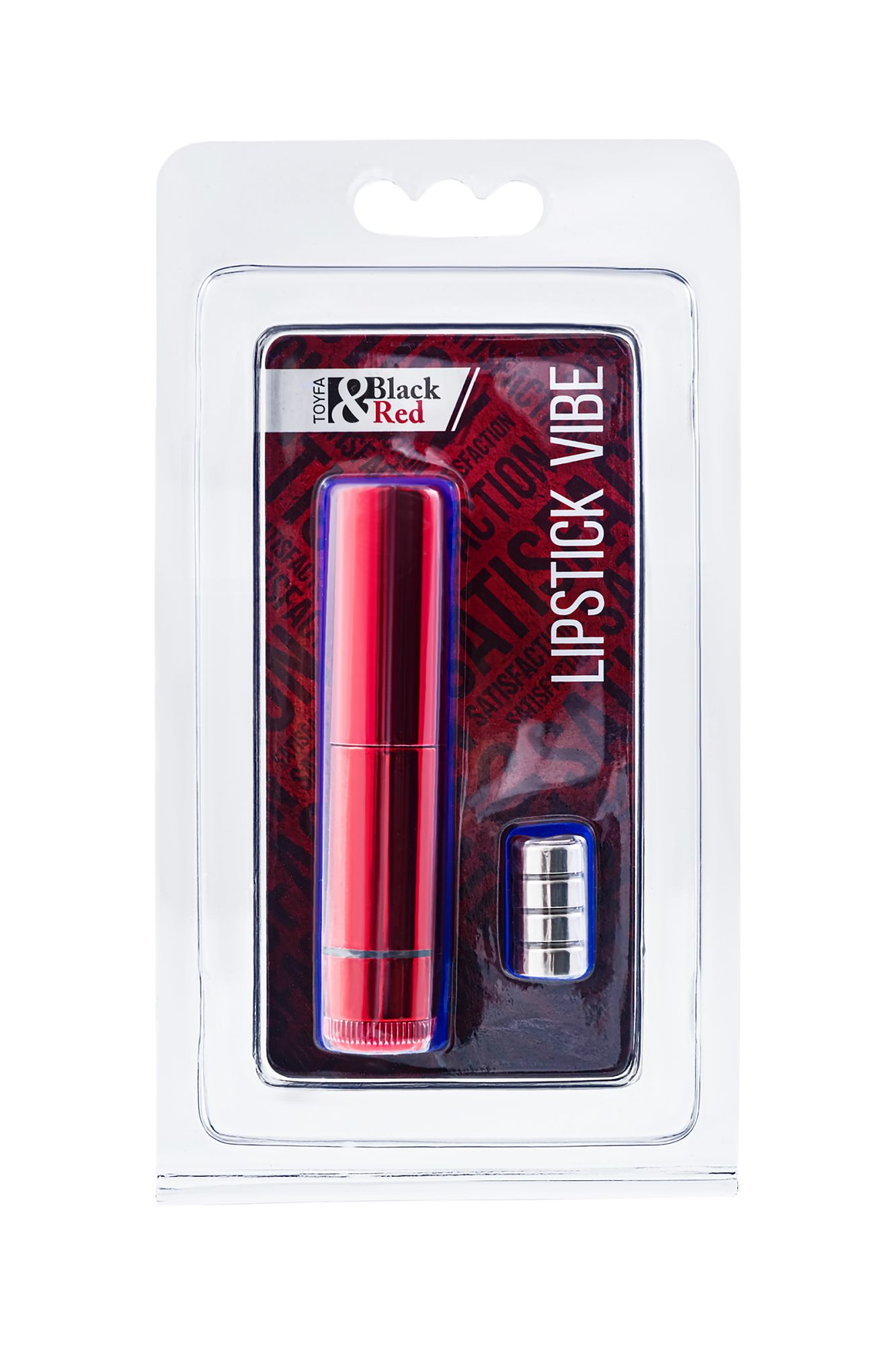 вибромассажер black&red by toyfa «помада», силикон, красный, 9 см в Москве