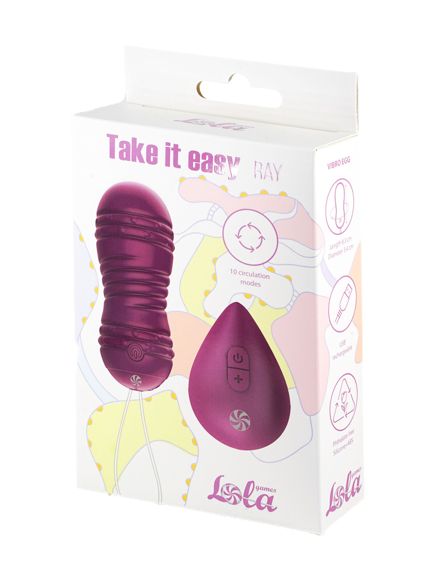 виброшарики с циркуляцией на пульте управления take it easy ray purple 9021-11lola в Москве
