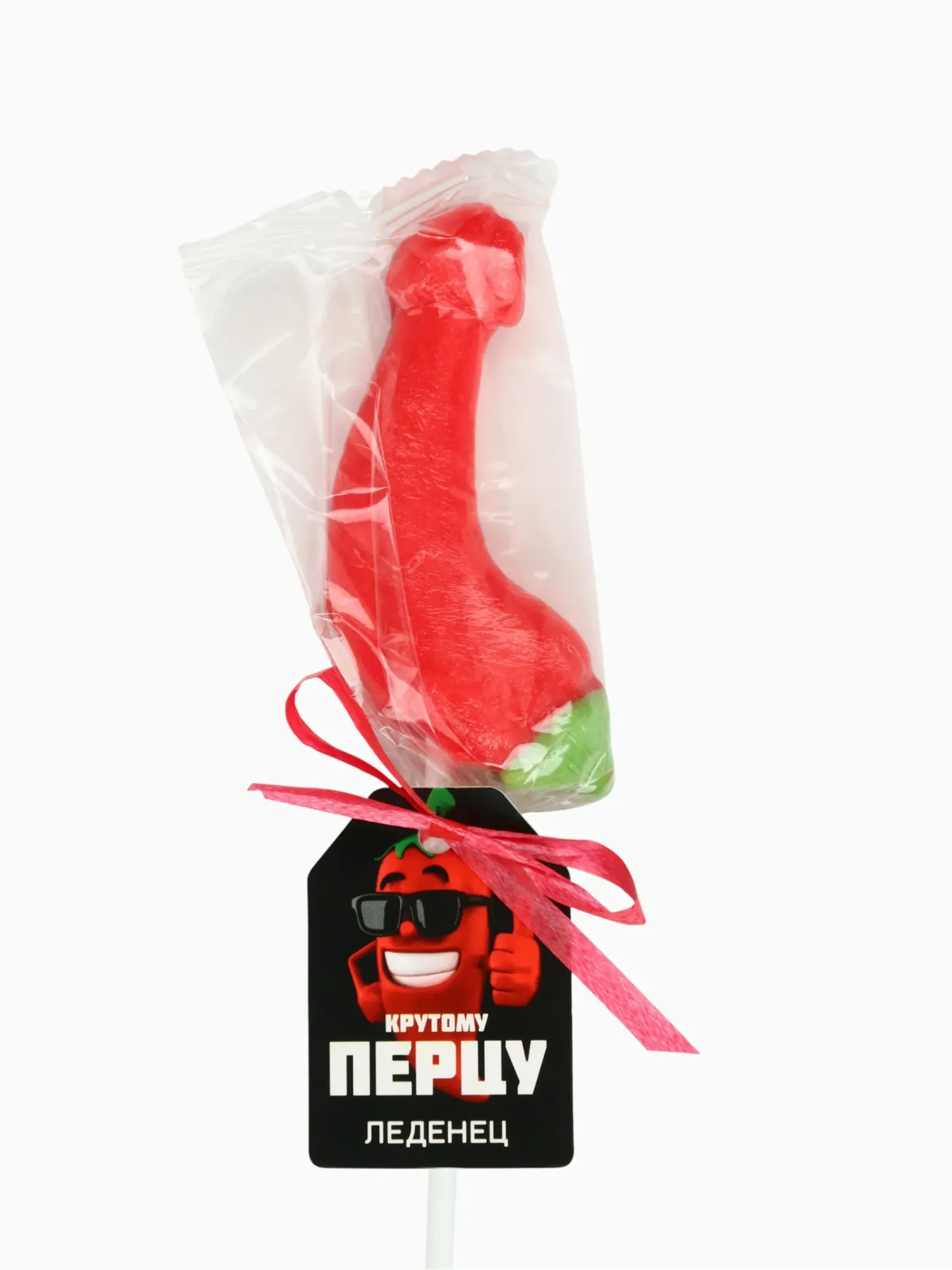 леденец на палочке «крутому перцу», вкус: клубника, 18+ в Москве