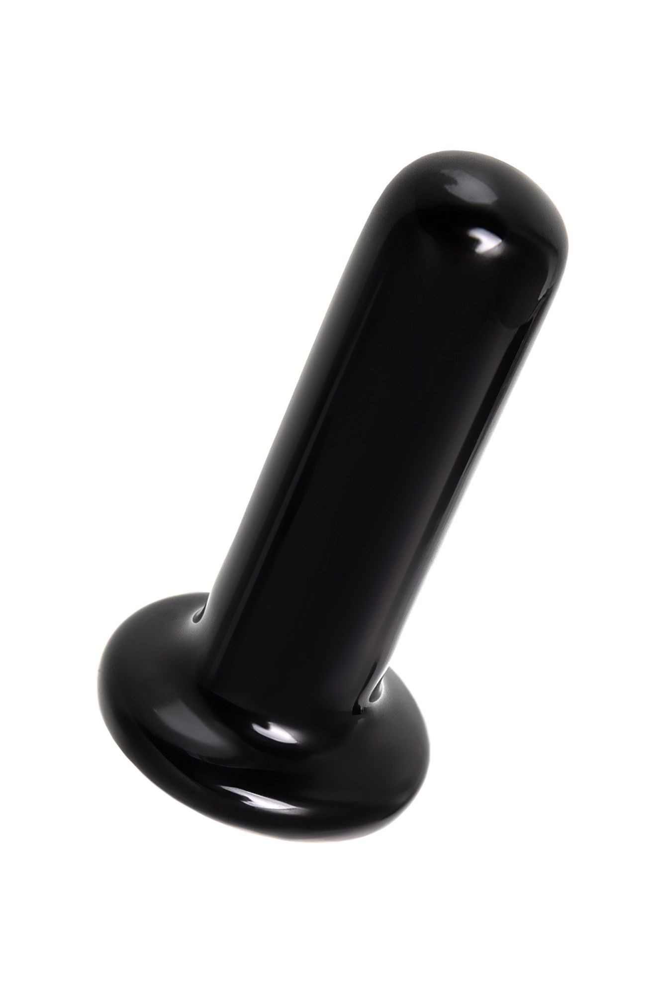 стеклянный мини-вибратор sexus glass, стекло, черный, 10 см в Москве