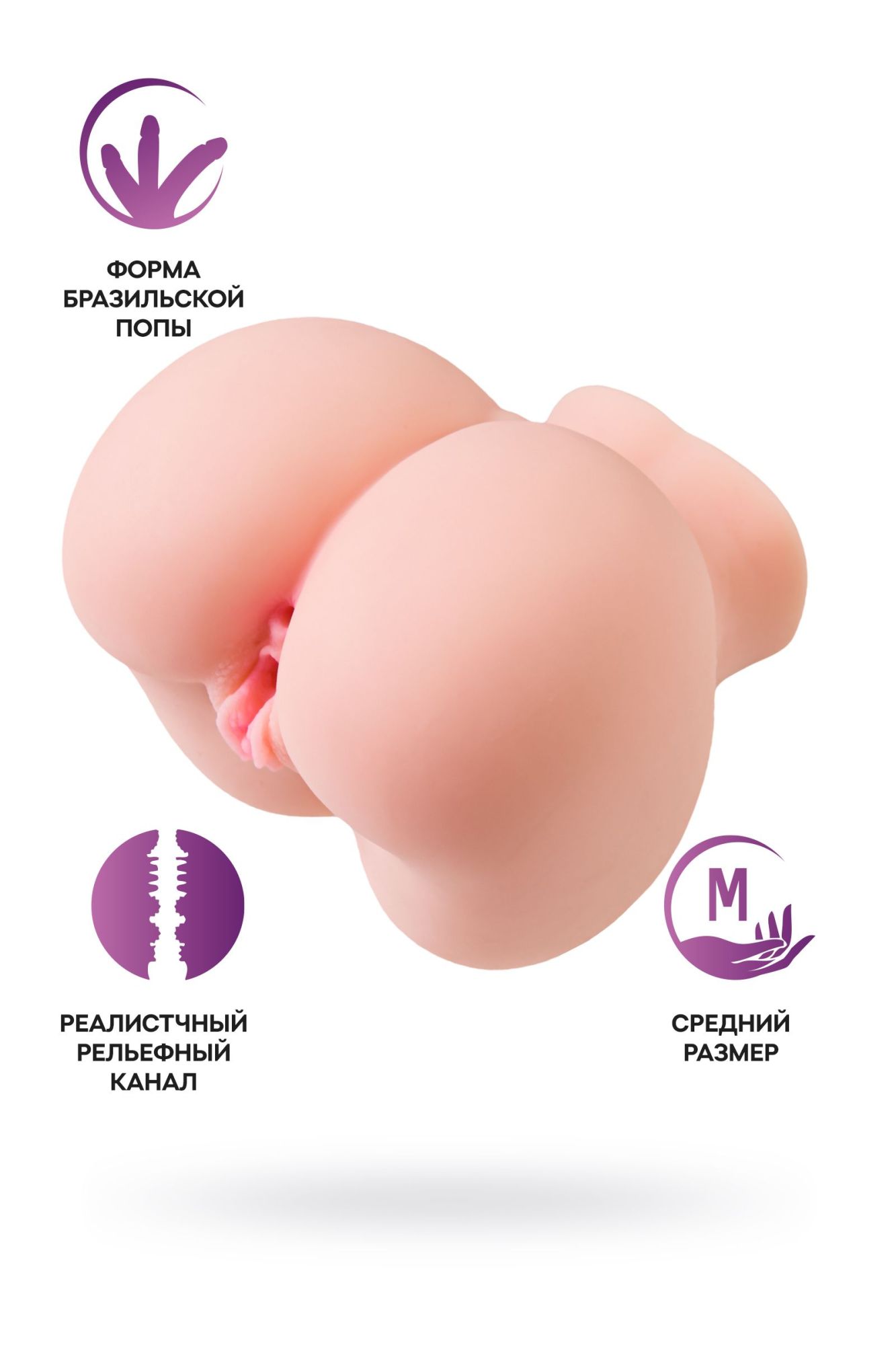 мастурбатор реалистичный juicy pussy giovanna, tpe, телесный, 20 см в Москве