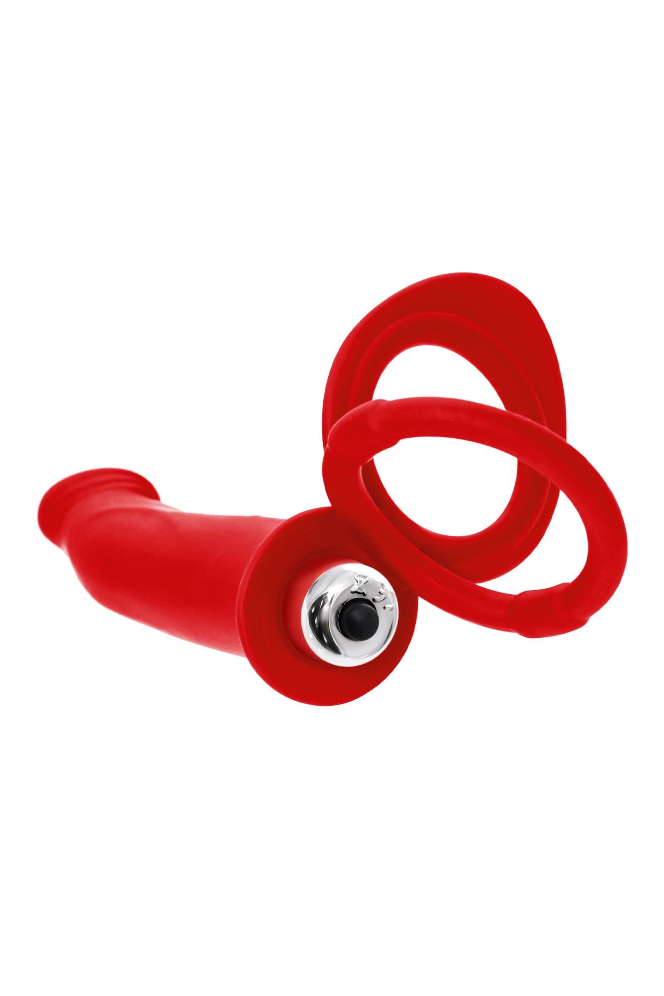 насадка на пенис для двойного проникновения black&red by toyfa, силикон, красная, 19 см в Москве