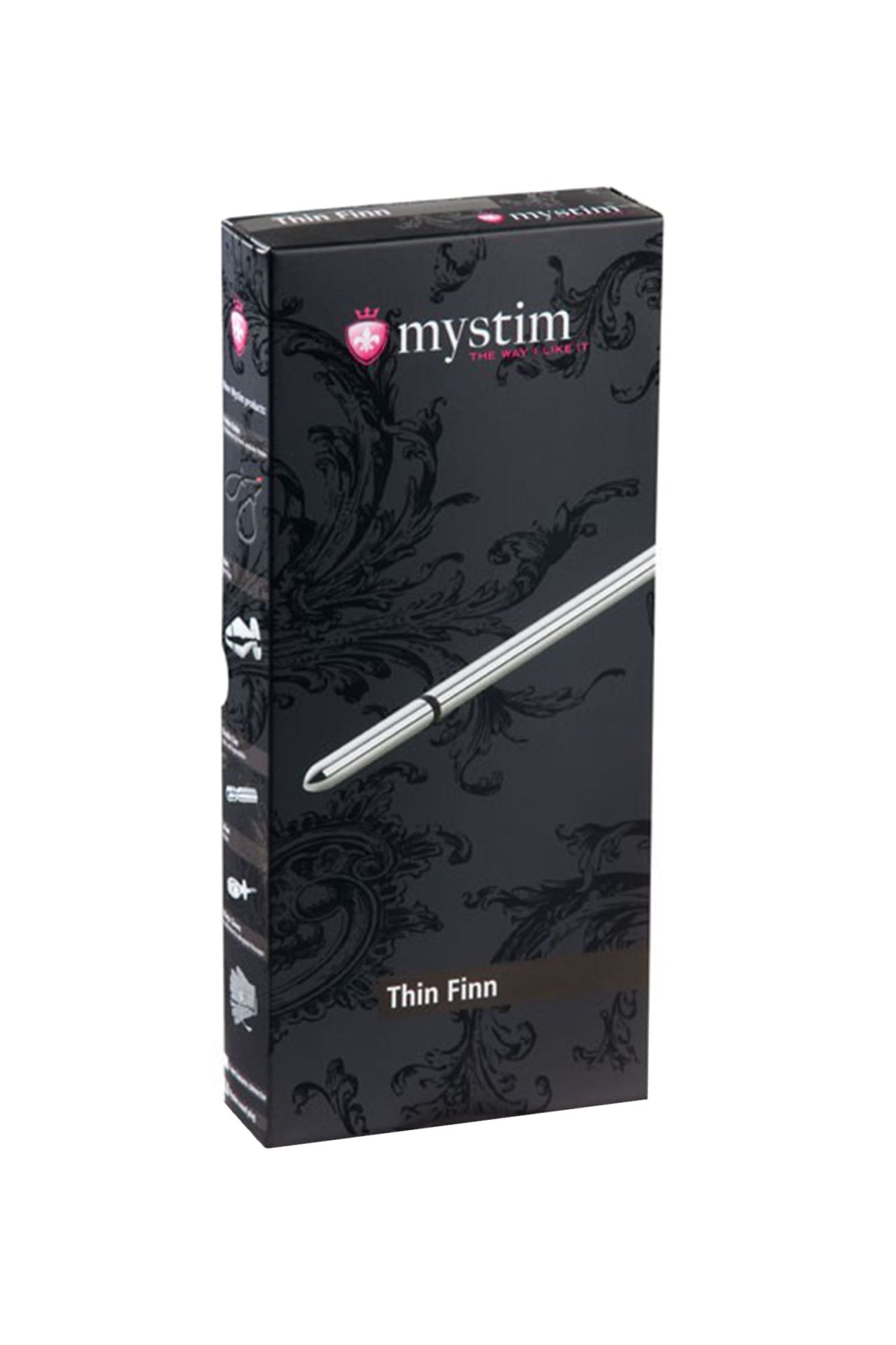 электростимулятор уретры mystim thin finn, хирургическая сталь, серебряный, 25 см в Москве