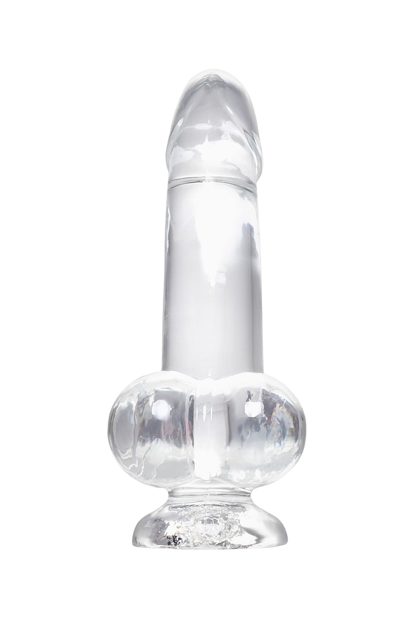 реалистичный фаллоимитатор a-toys by toyfa cryst, tpe, прозрачный, 15 см в Москве