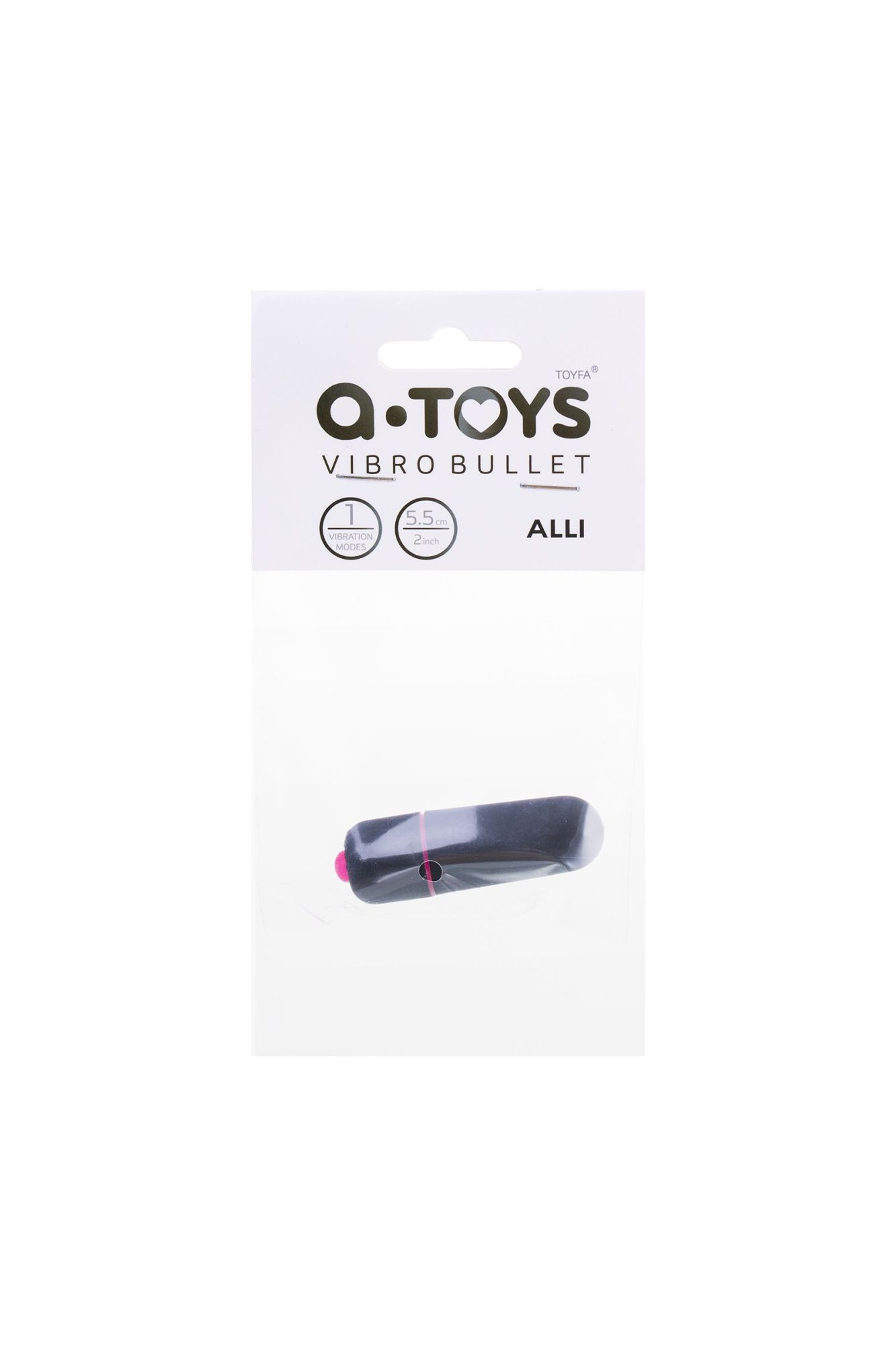 вибропуля a-toys alli abs пластик, черный, 5,5 см, ø 1,7 см в Москве