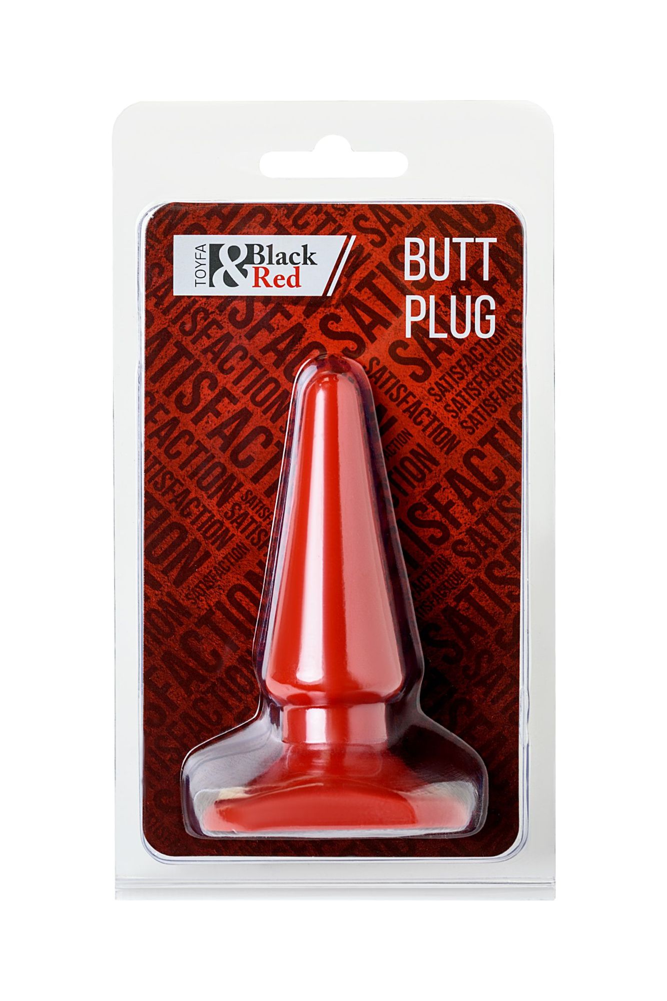 анальная втулка black & red by toyfa, пвх, красная, 10 см, ø 3 см в Москве