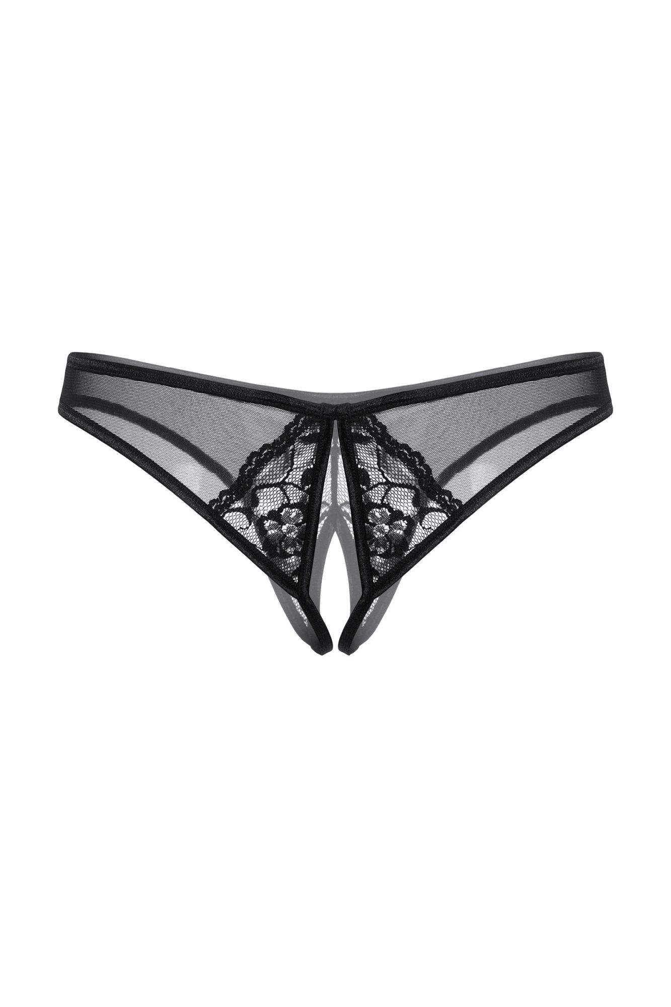 Эротическое трусики открытые с украшениями softline collection, черный, s/m в Москве