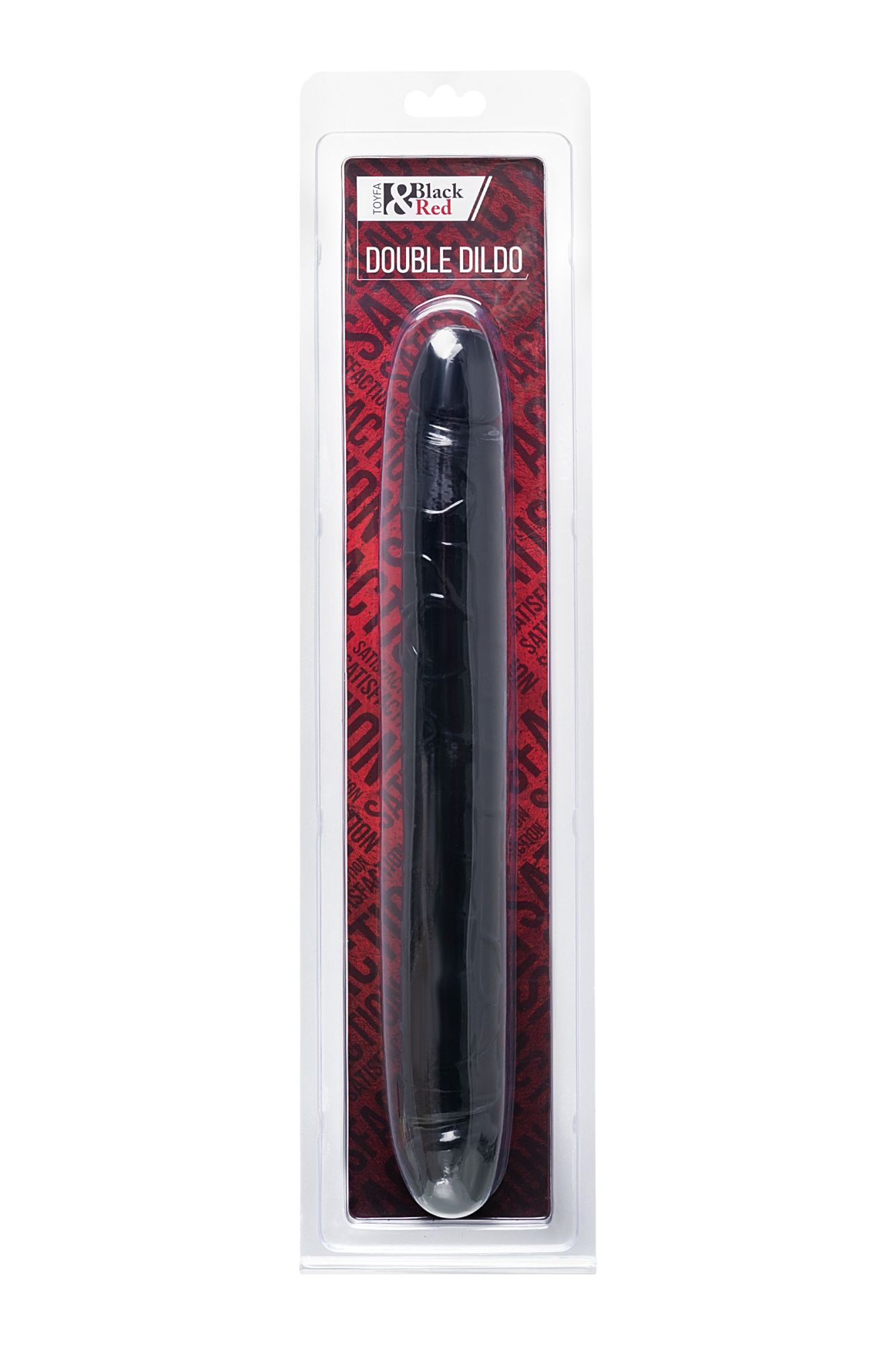 чёрный двусторонний фаллоимитатор toyfa black & red, 31 см в Москве