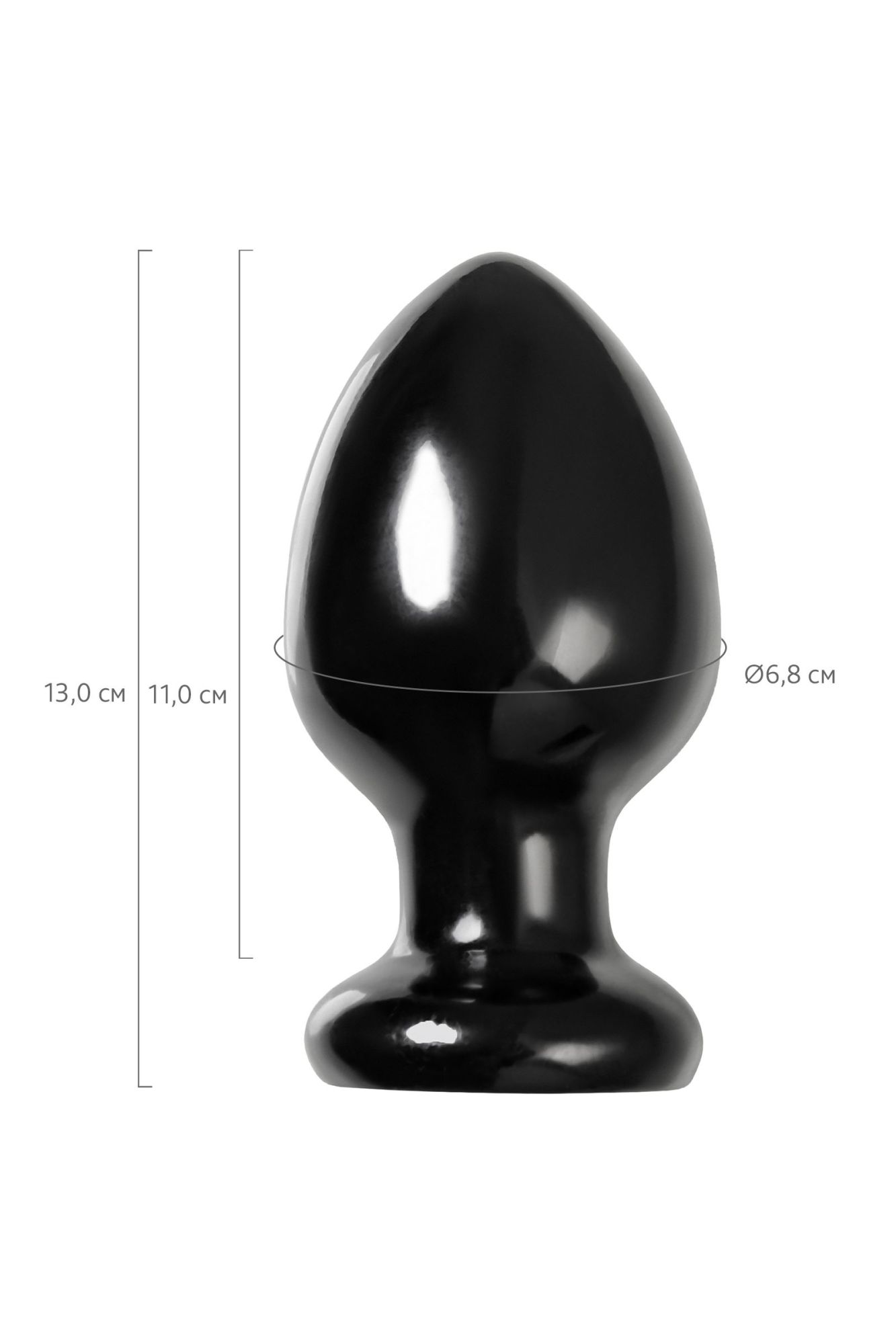 анальная втулка toyfa popo pleasure cetus β, pvc, черная, 13 см, ø 6,8 см в Москве