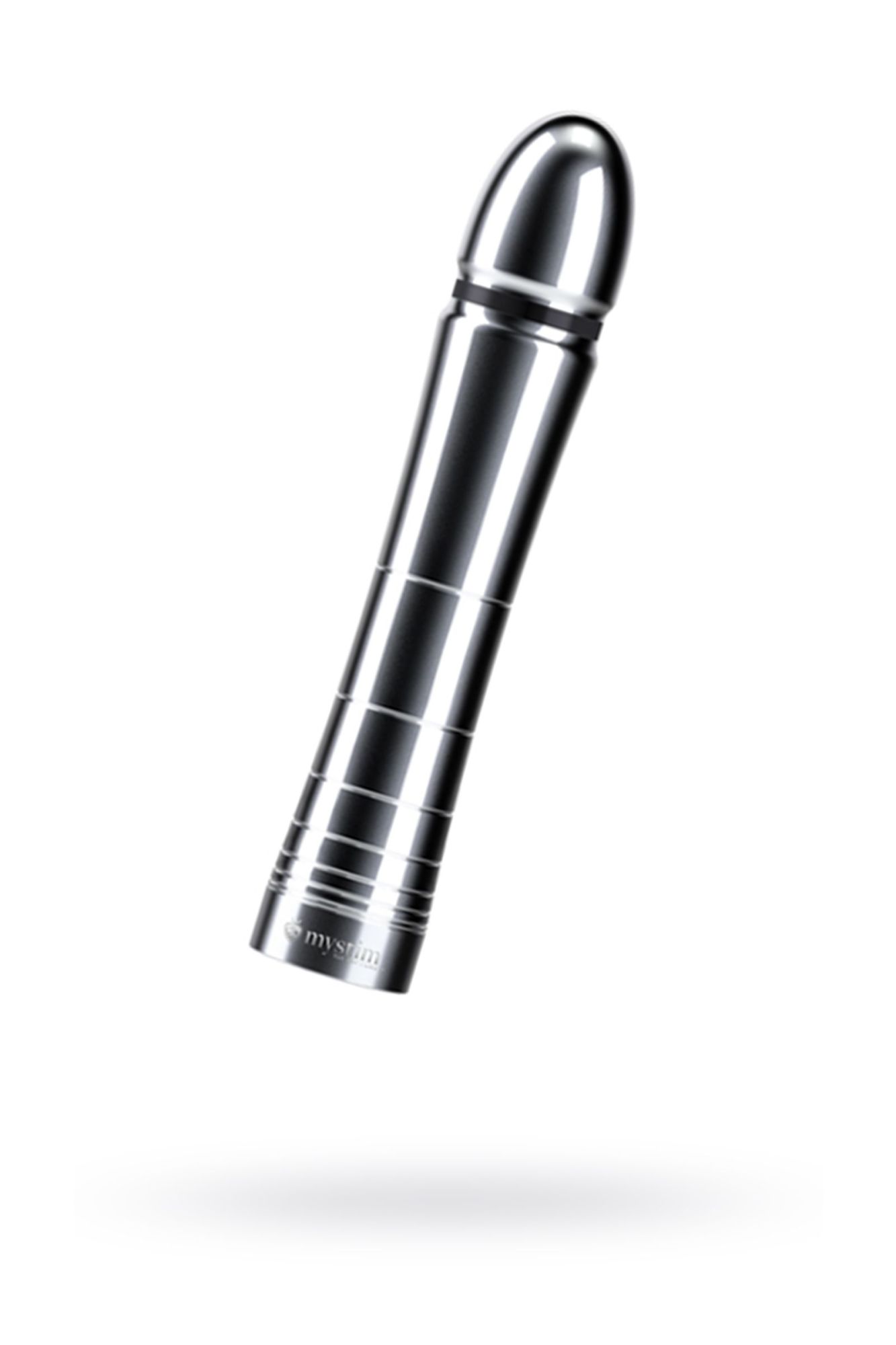 фаллоимитатор mystim glossy glen, электростимуляция, хирургическая сталь, серебряный, 14 см в Москве