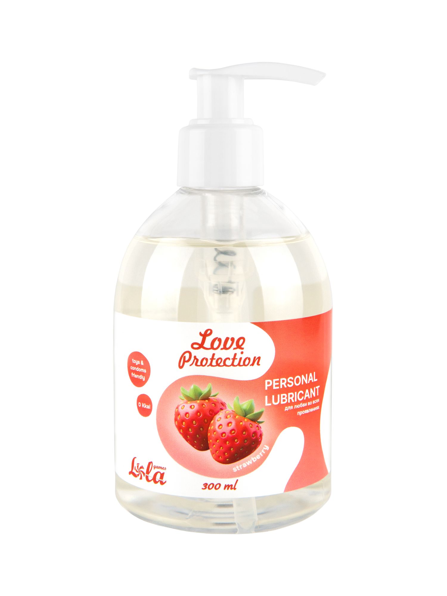 лубрикант на водной основе lola games love protection strawberry 300ml 1831-02lola в Москве