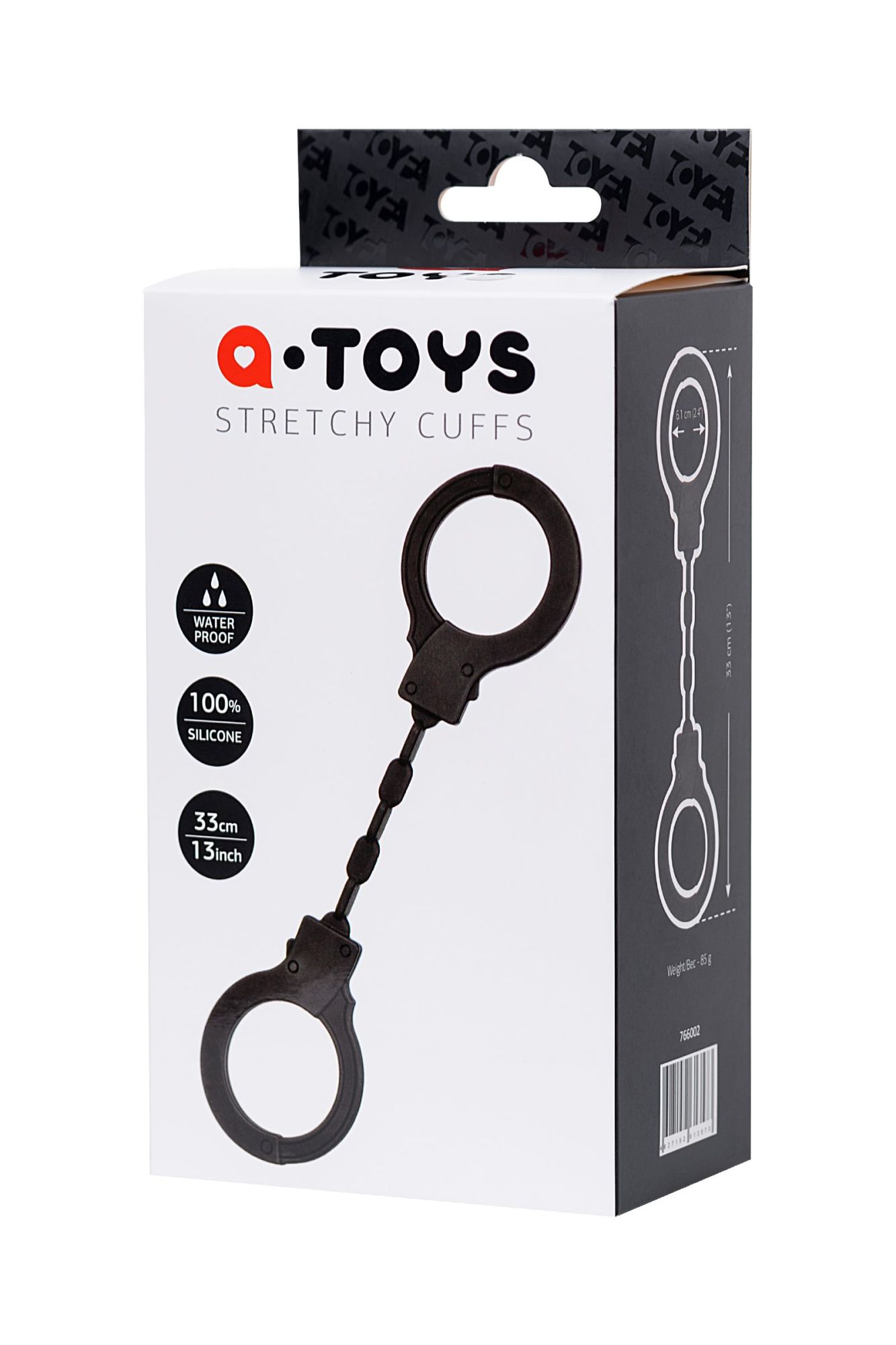 силиконовые наручники a-toys by toyfa, силикон, черные, 33 см в Москве