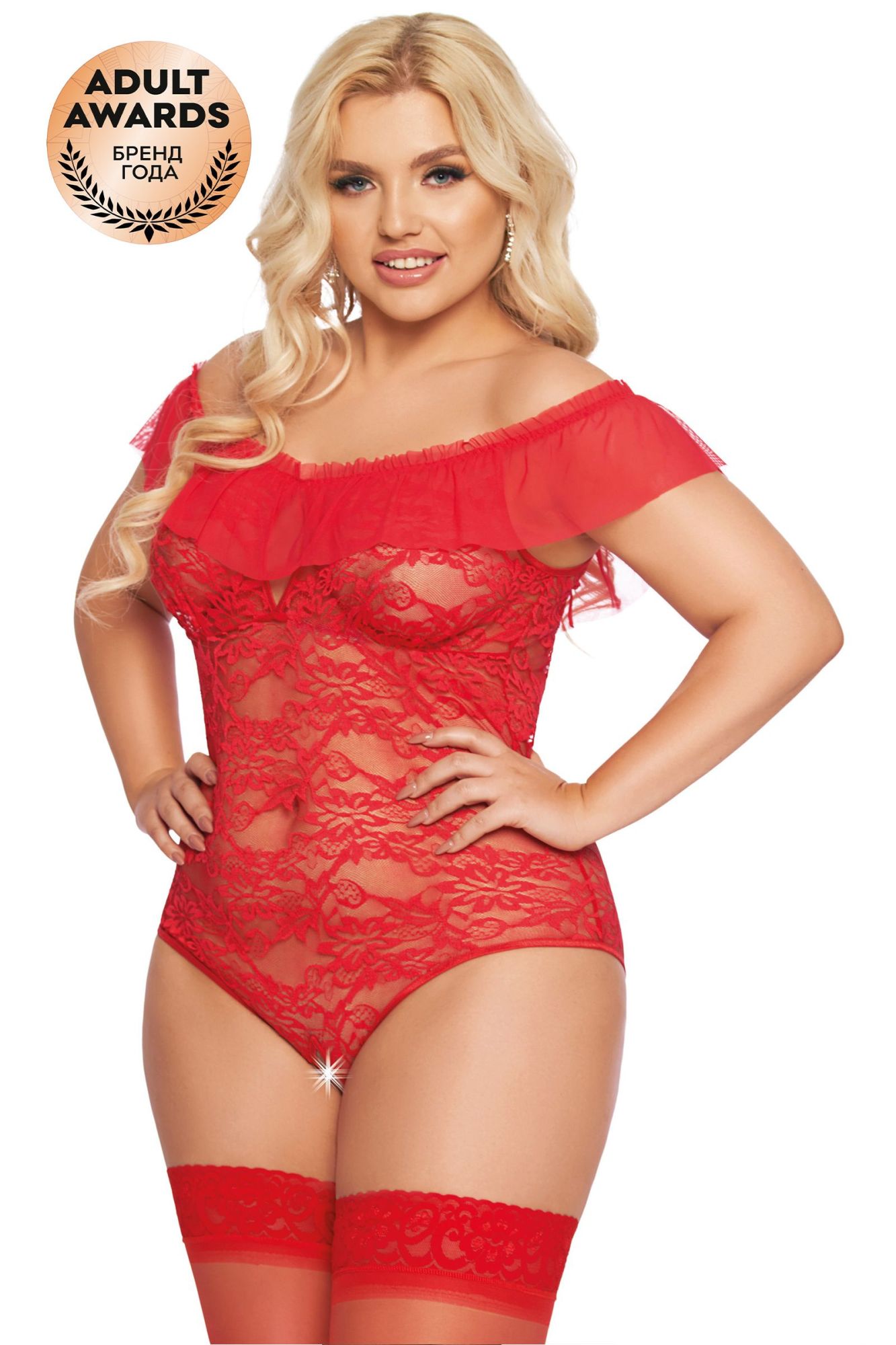 Эротическое боди softline collection kamila, красный, xl в Москве