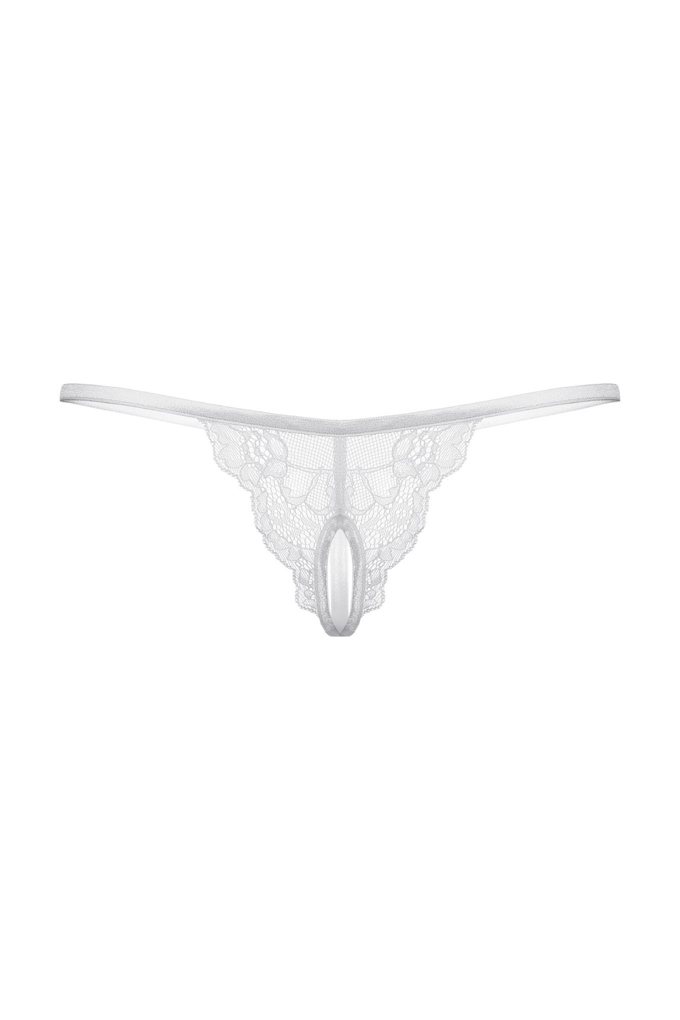 Эротическое стринги кружевные открытые softline collection, белый, s/l в Москве