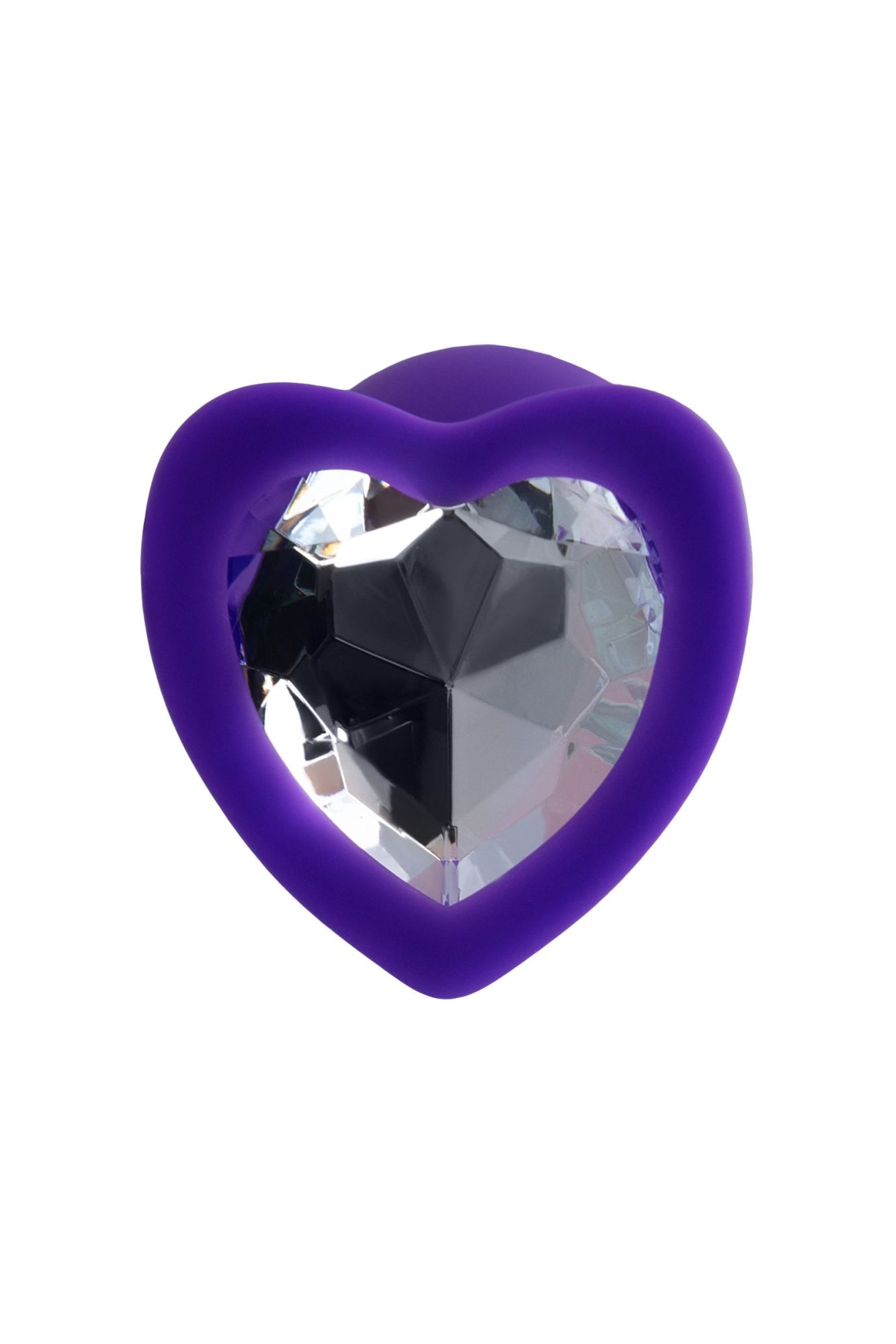 анальная втулка todo by toyfa diamond heart, силикон, фиолетовая, 7 см, ø 2 см, 18 г в Москве