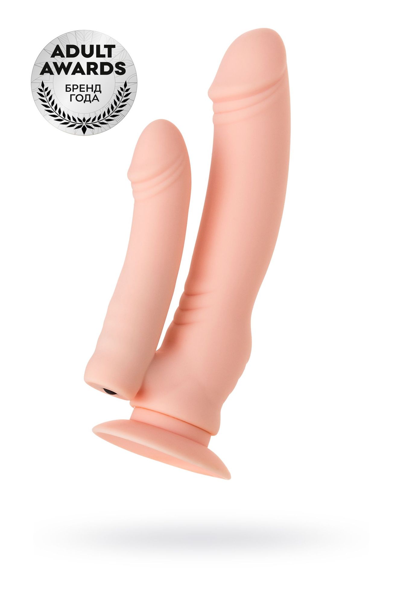 реалистичный фаллоимитатор a-toys by toyfa twint, силикон, телесный, 19,5 см в Москве