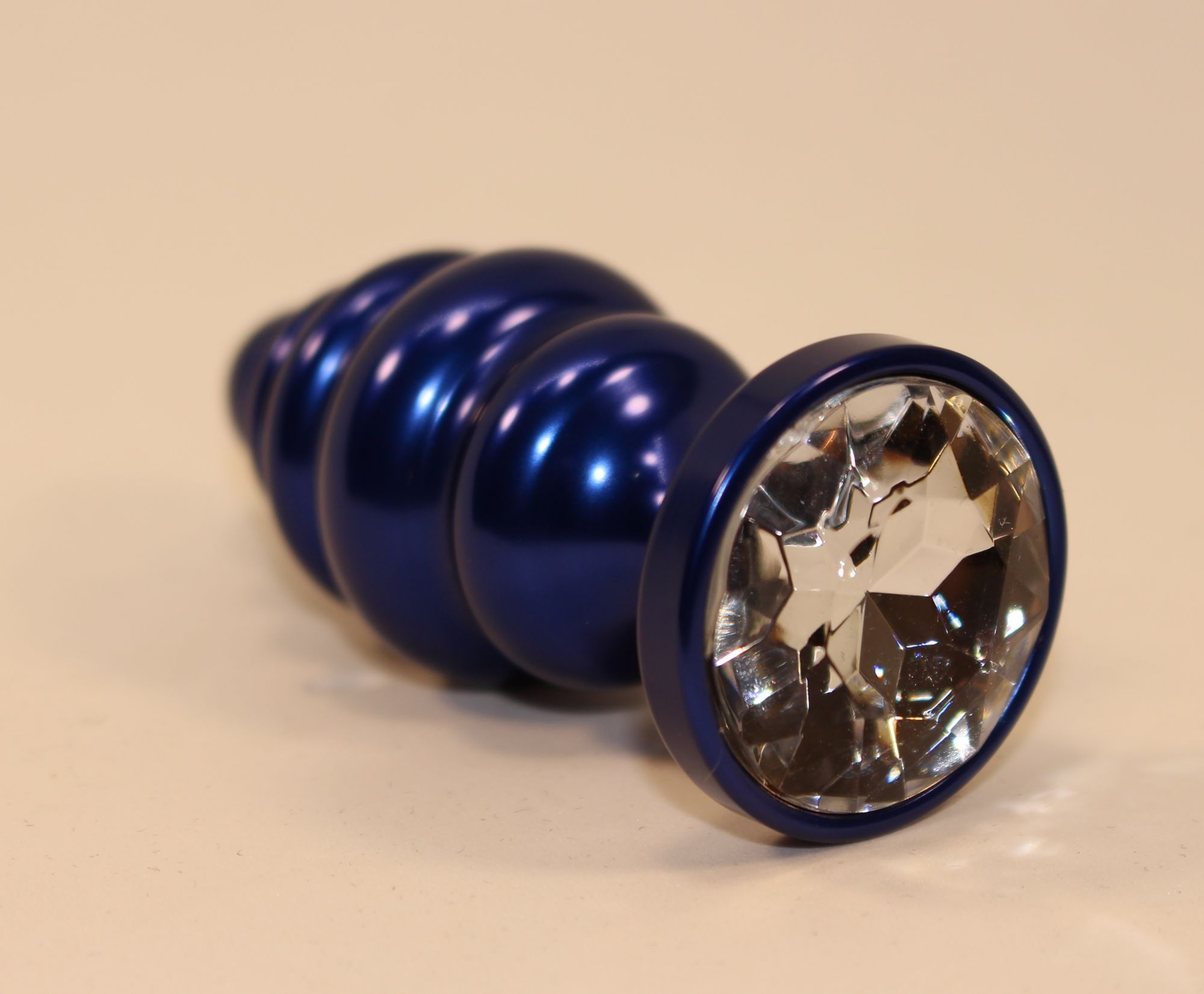 пробка металл 7,3х2,9см фигурная синяя прозрачный страз 47428-4mm в Москве