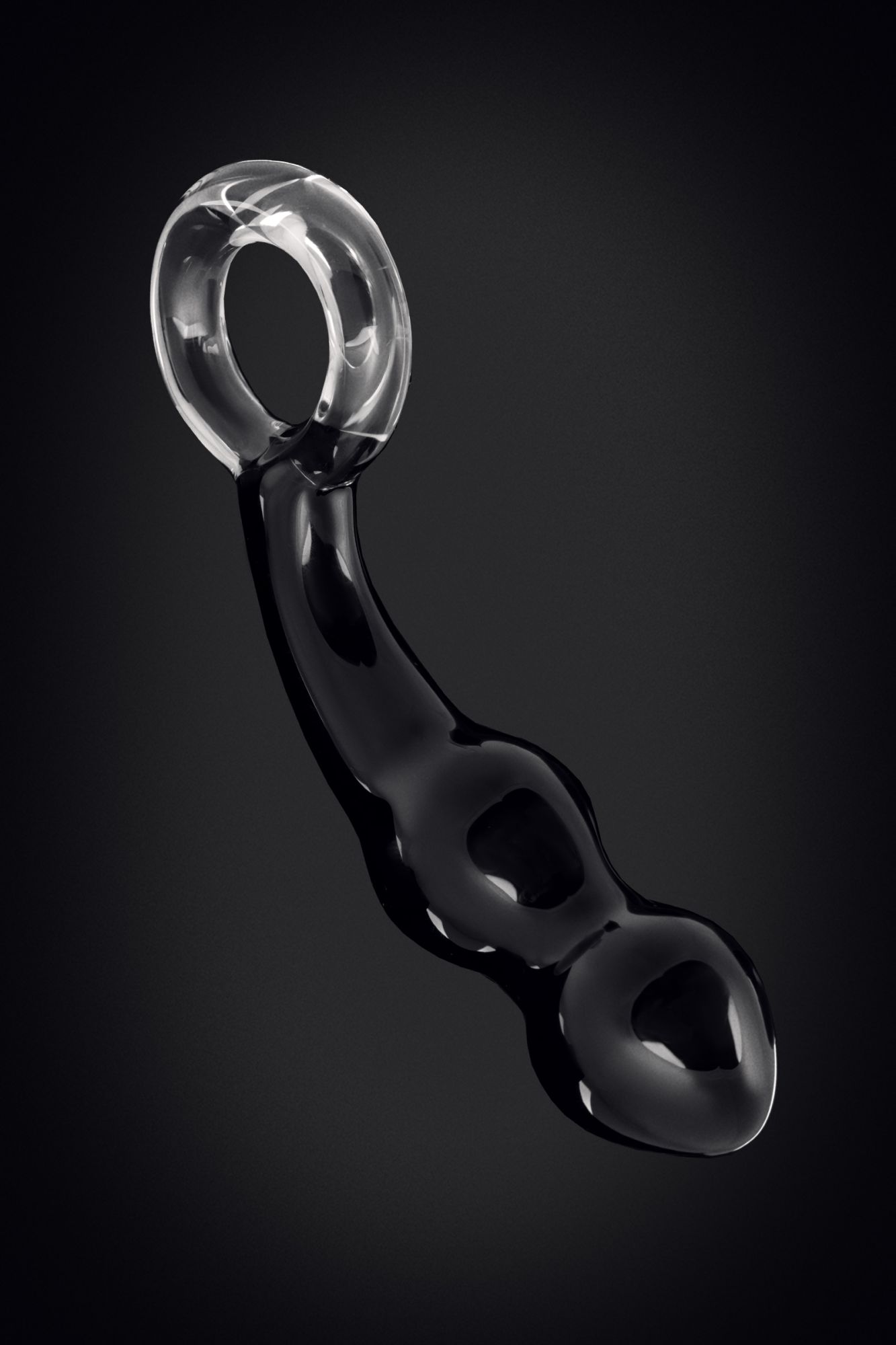 стимулятор простаты sexus glass, стекло, черный, 17 см в Москве