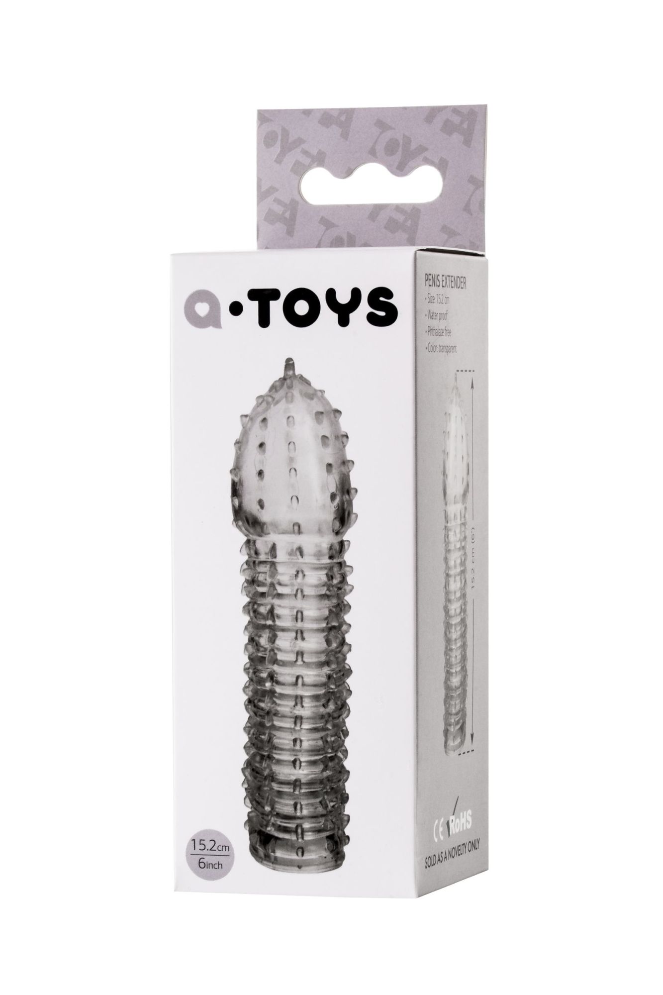 насадка на пенис toyfa  a-toys boyn, tpr, прозрачный, 15,2 см в Москве