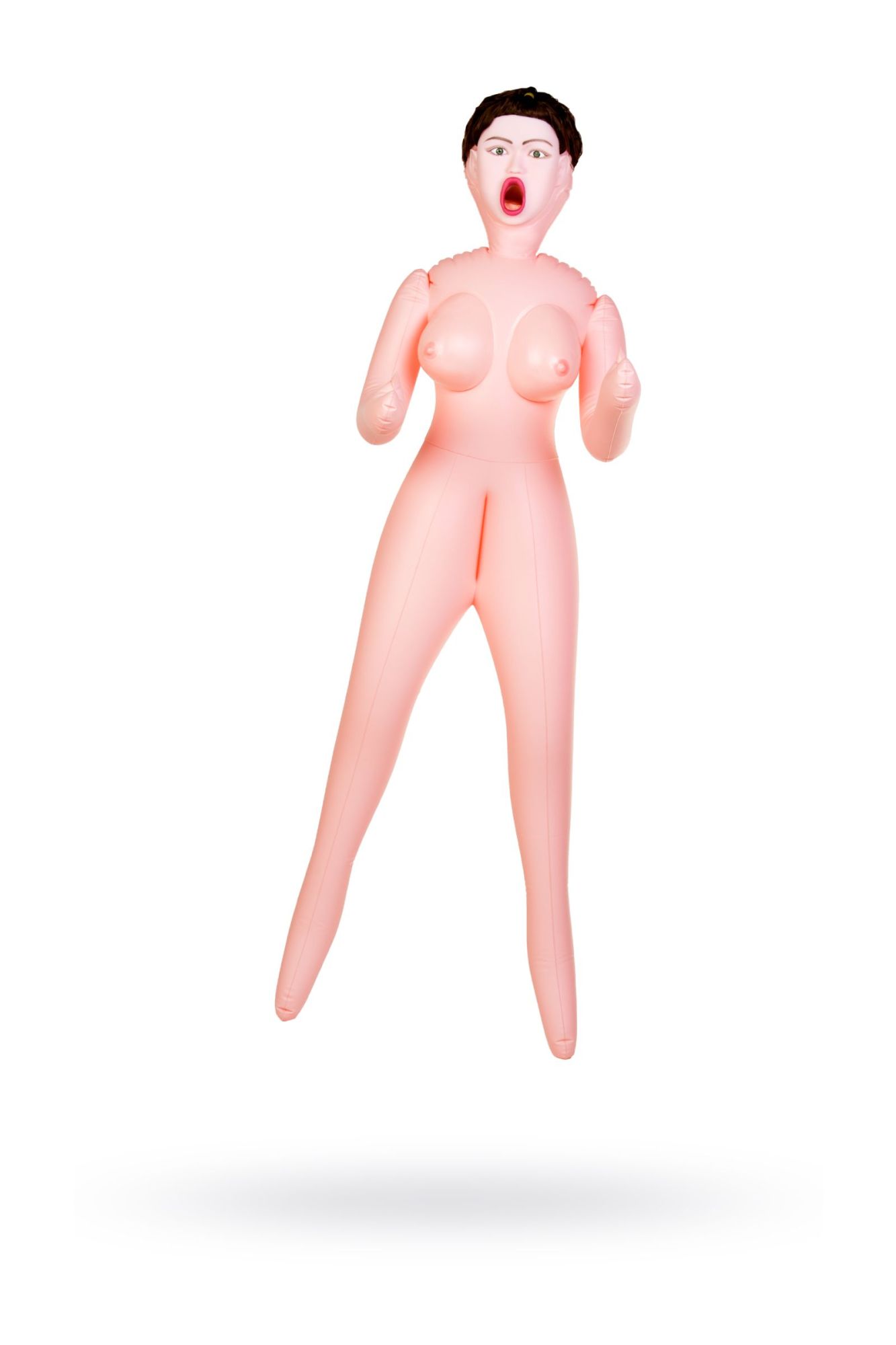 кукла надувная dolls-x by toyfa violet, брюнетка, с тремя отверстиями, кибер вставка: вагина в Москве