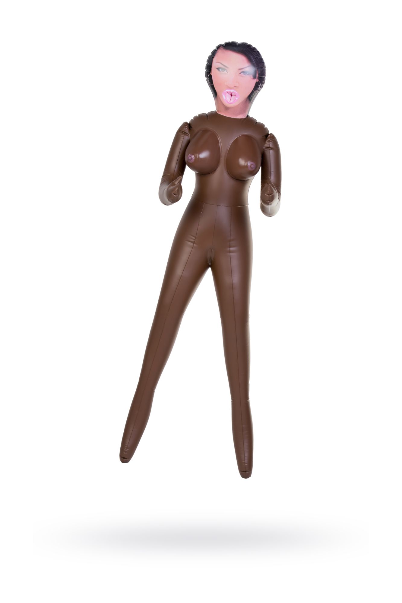 кукла надувная dolls-x by toyfa michelle, негритянка, с тремя отверстиями, 160 см в Москве