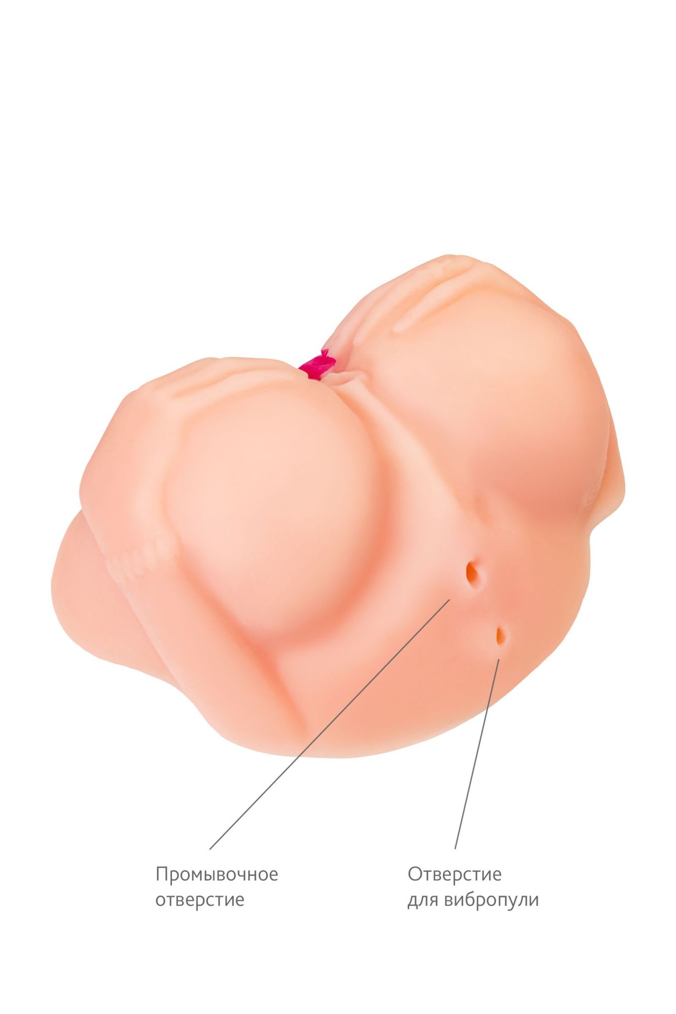 мастурбатор реалистичный toyfa juicy pussy nicole с вибрацией, вагина и анус, tpr, телесный, 19 см в Москве