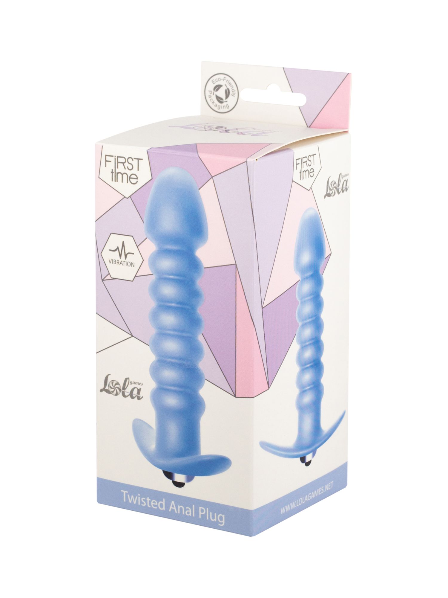 анальная пробка с вибрацией twisted anal plug blue (батарейки ааа) 5007-02lola в Москве