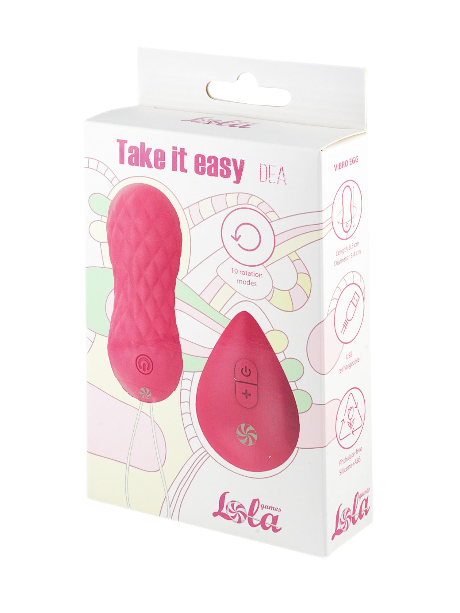 вращающиеся виброшарики на пульте take it easy dea pink 9021-04lola в Москве