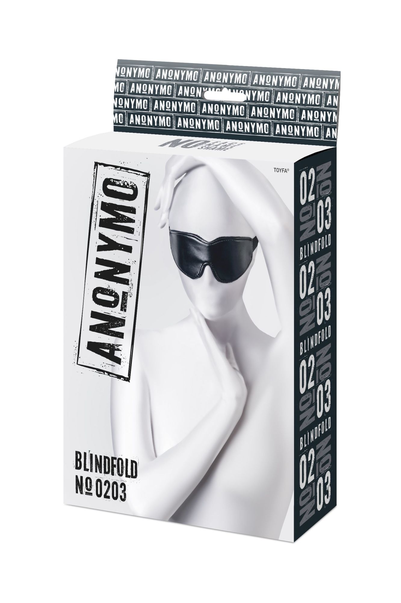 маска anonymo, pu кожа, черная, 26,5 см в Москве