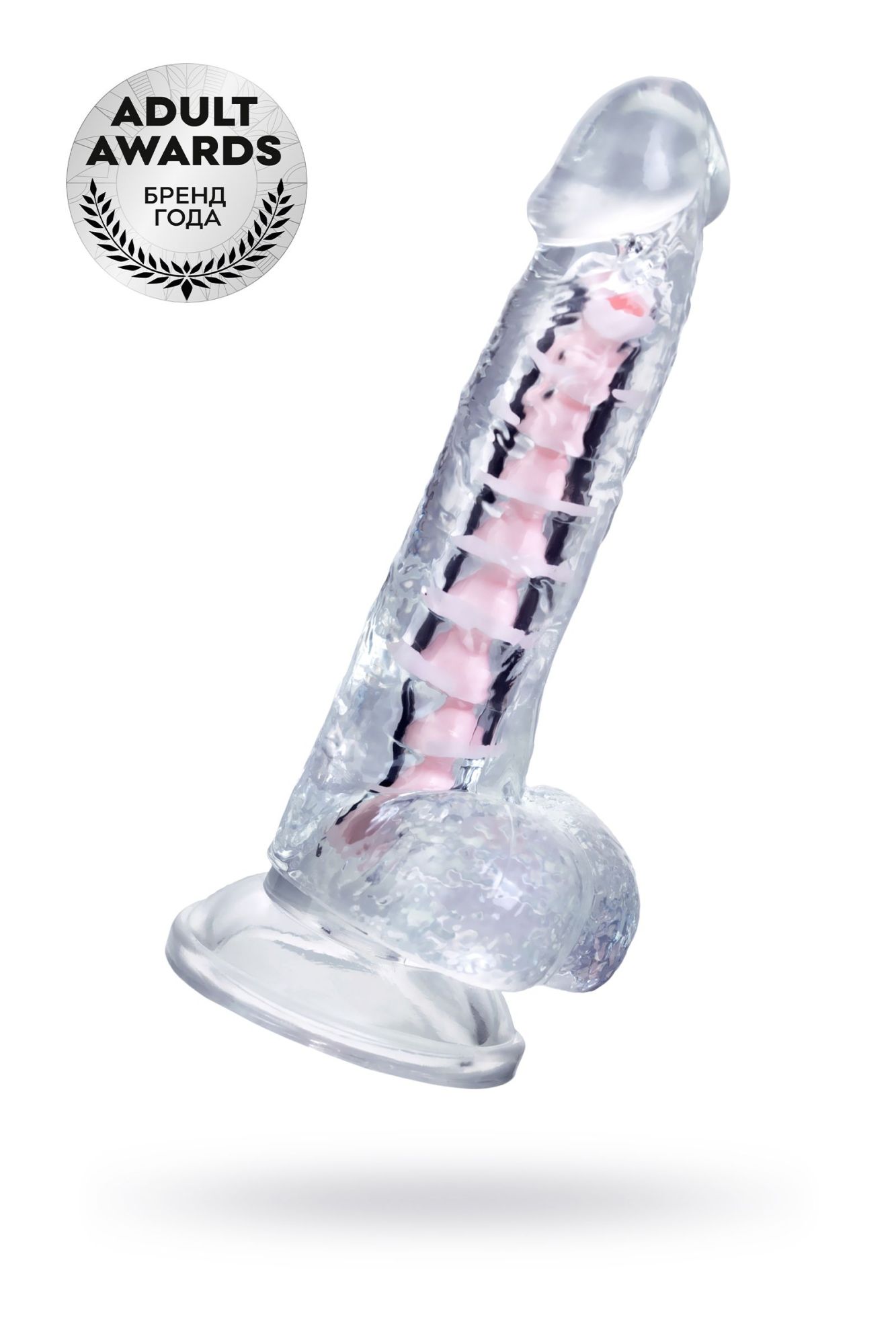 гибкий фаллоимитатор a-toys paret, tpe, прозрачный, 18 см в Москве