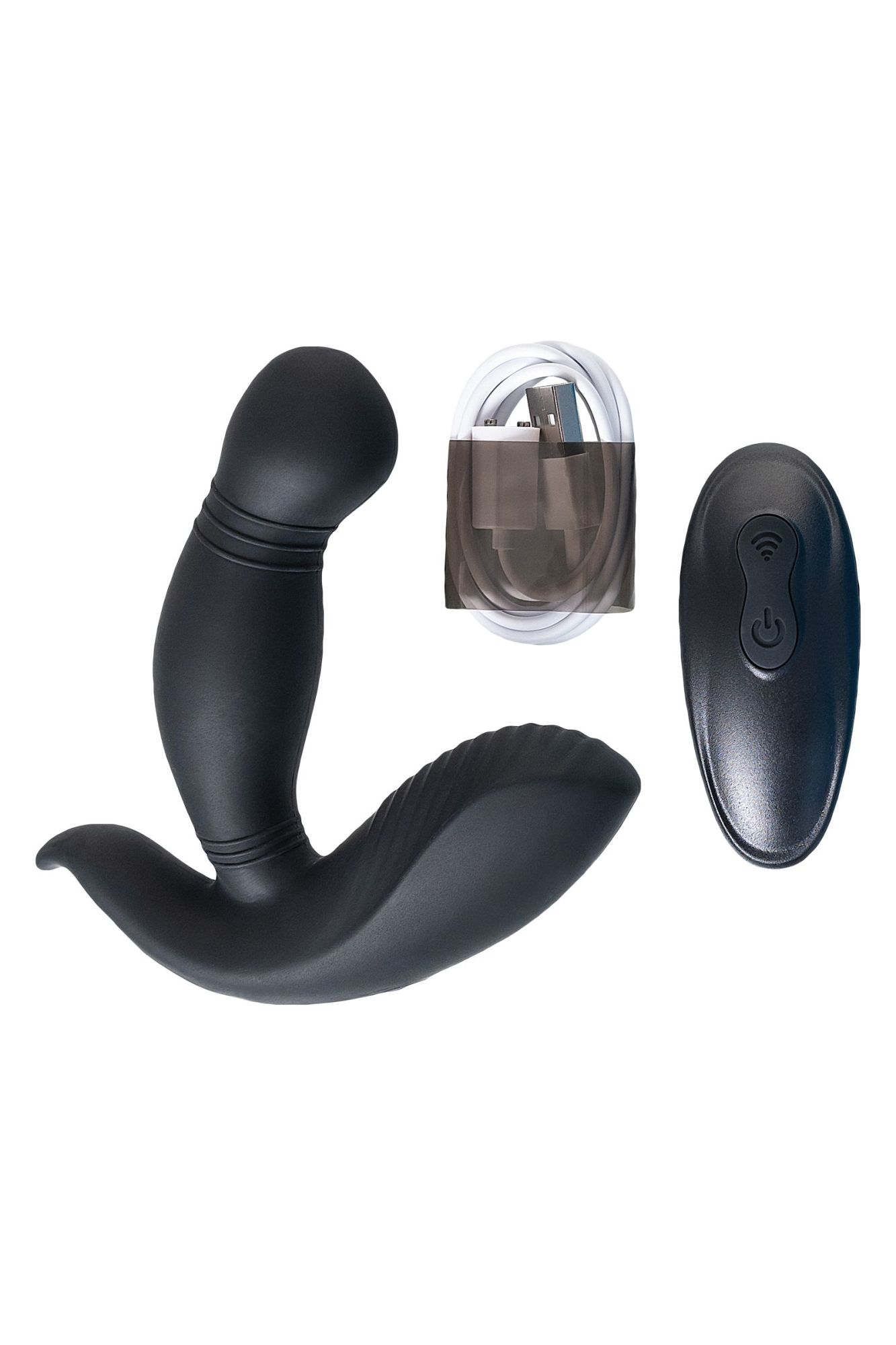 стимулятор простаты pppvibe 9 w motor, силикон, черный, 12 см в Москве