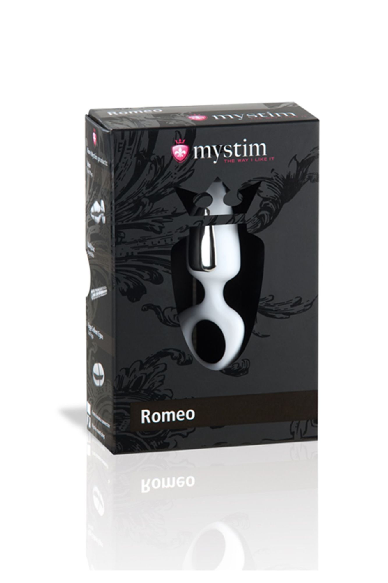 анальная пробка mystim romeo, электростимуляция, пластик, белый, 8,5 см, ø 3,5 см в Москве