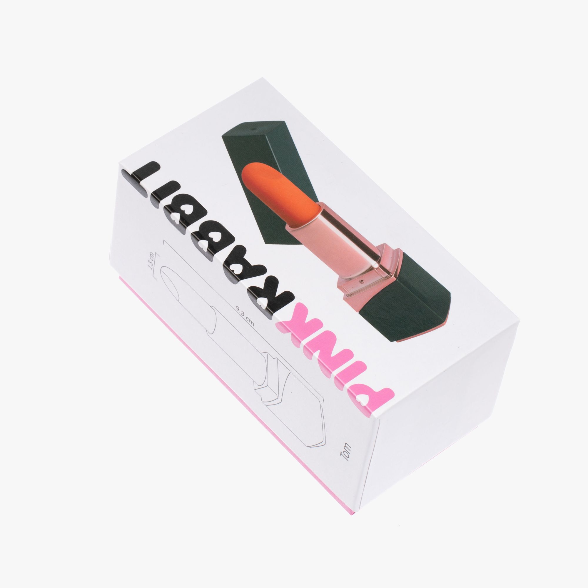 миниатюрный вибромассажер в виде помады pink rabbit tom из жидкого силикона, черный в Москве