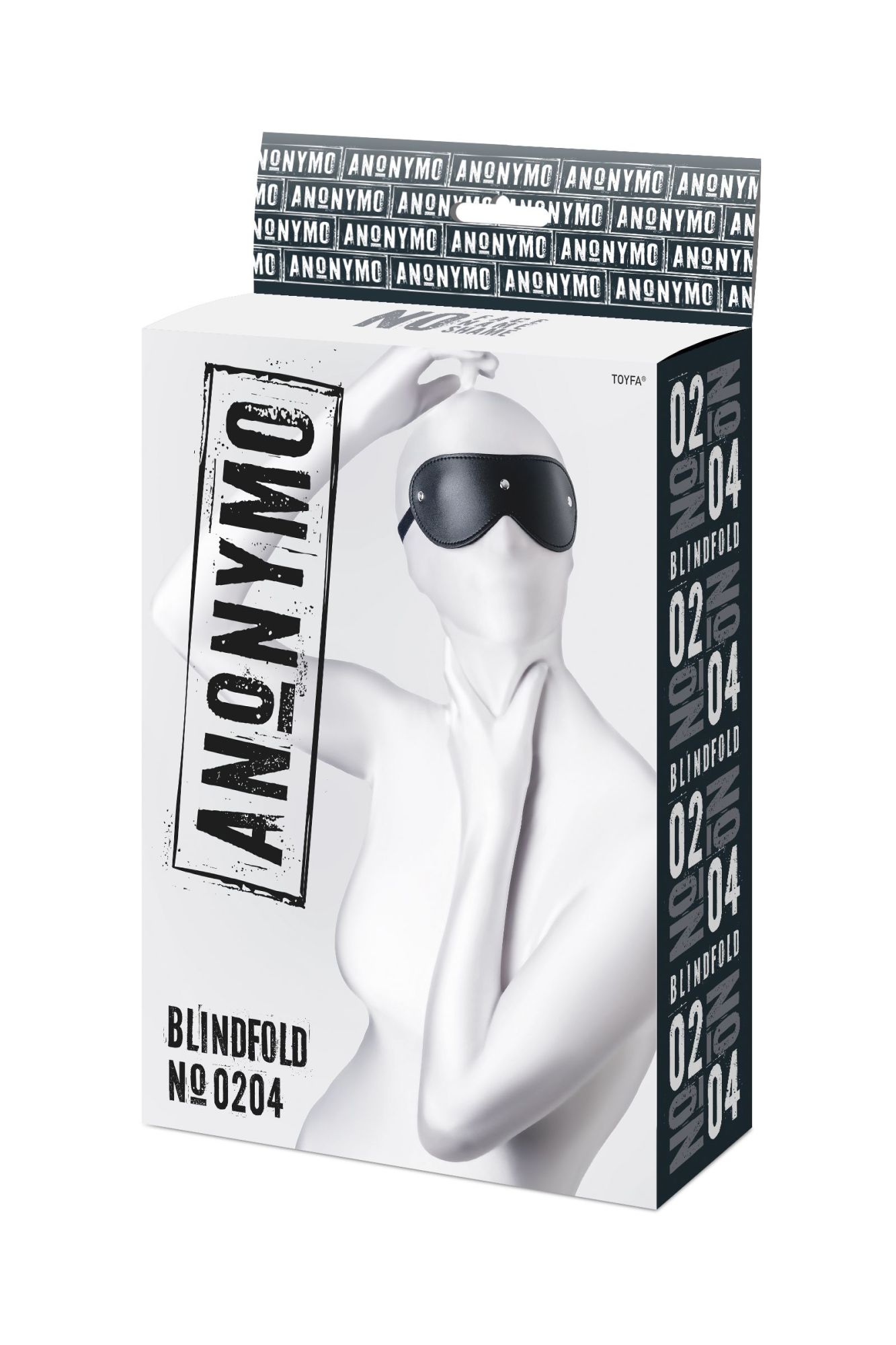 маска anonymo, pu кожа, черная, 24 см в Москве