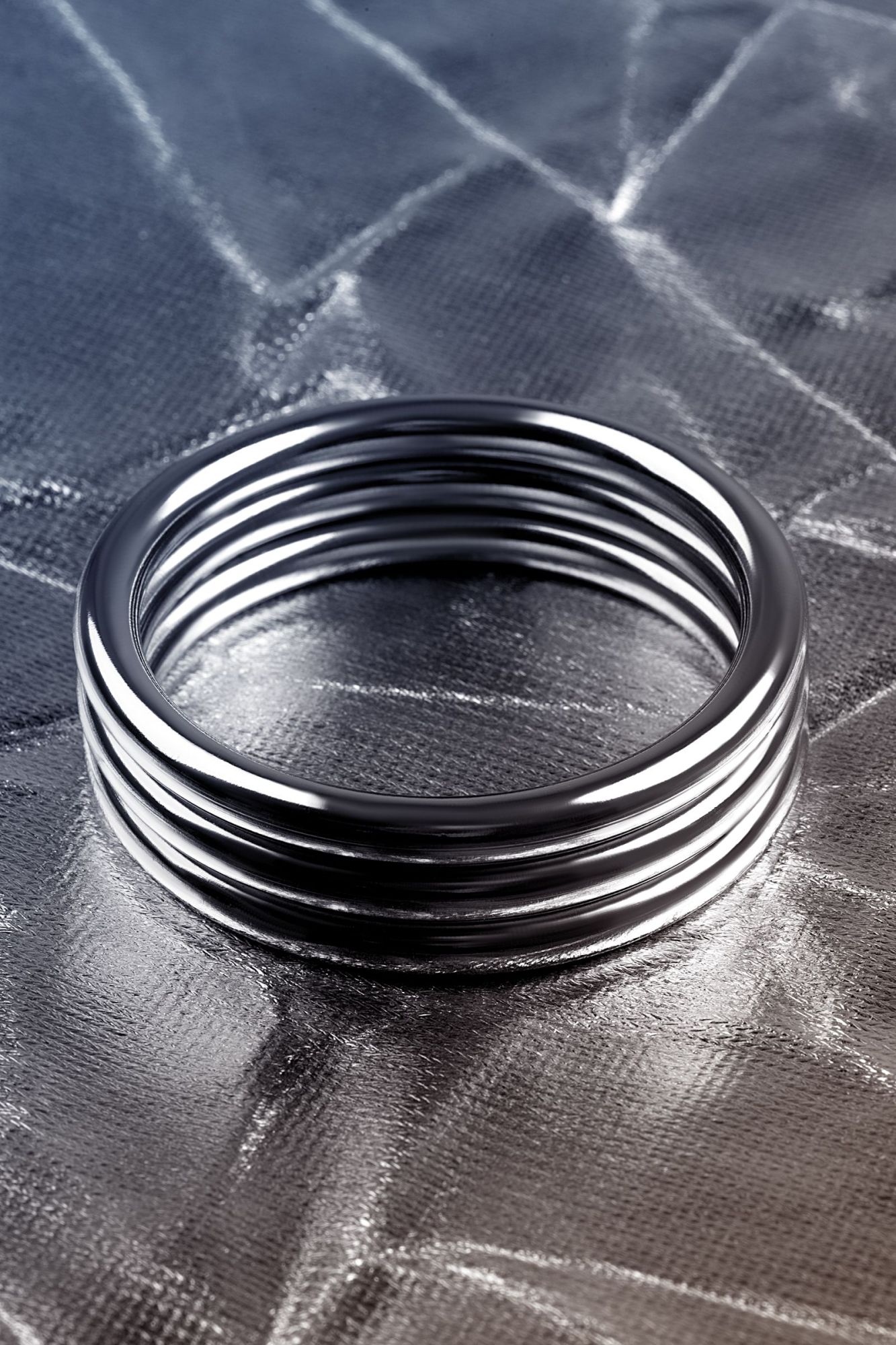 кольцо на пенис toyfa metal, серебряное, ø 4,8 см в Москве