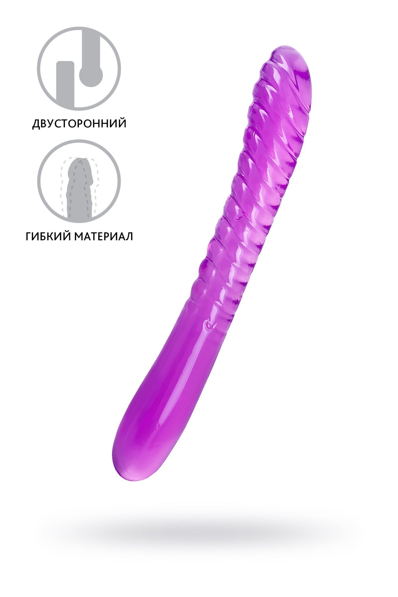 двусторонний фаллоимитатор a-toys by toyfa frica, tpe, фиолетовый, 23 см в Москве