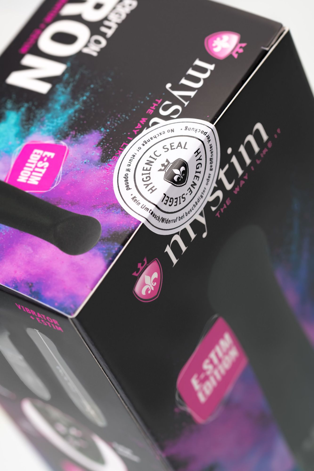 вибратор mystim right on ron с электростимуляцией,силикон, черный, 16,5 см в Москве