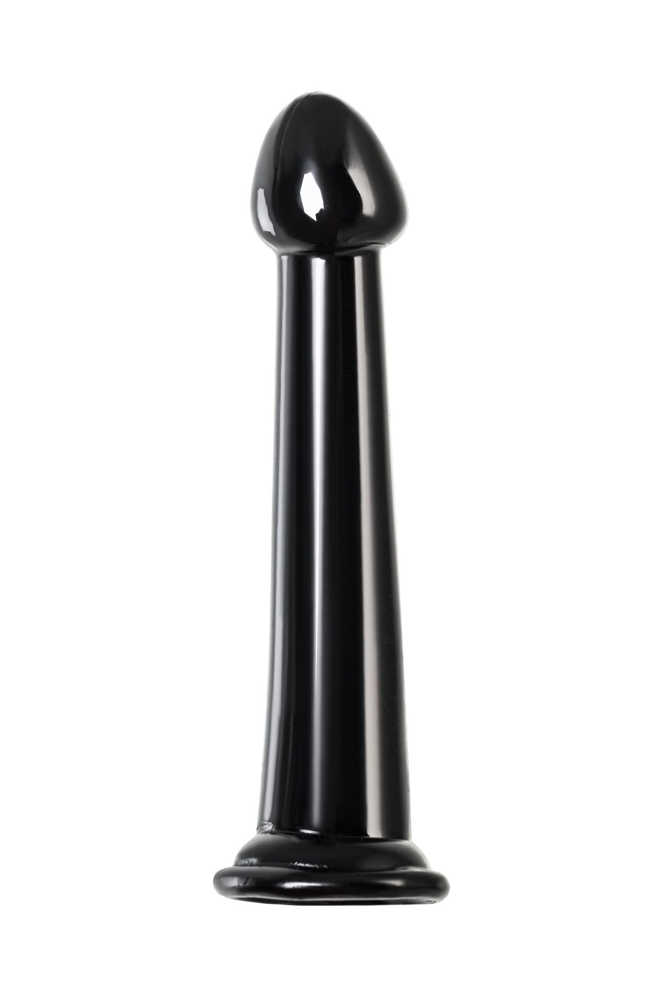 нереалистичный фаллоимитатор jelly dildo m toyfa basic, tpe, чёрный, 18 см в Москве