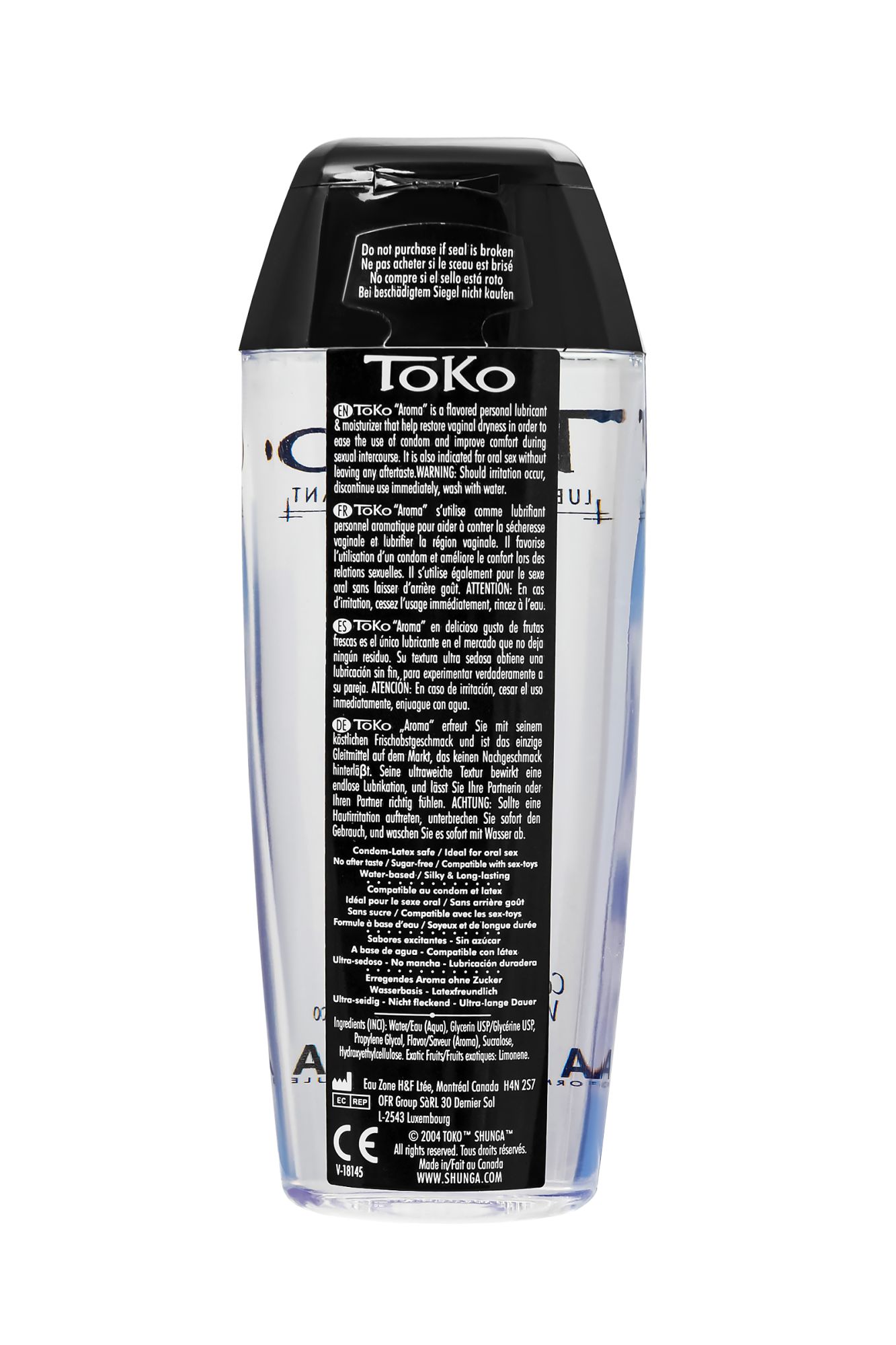 лубрикант shunga toko aroma на водной основе, кокос, 165 мл в Москве